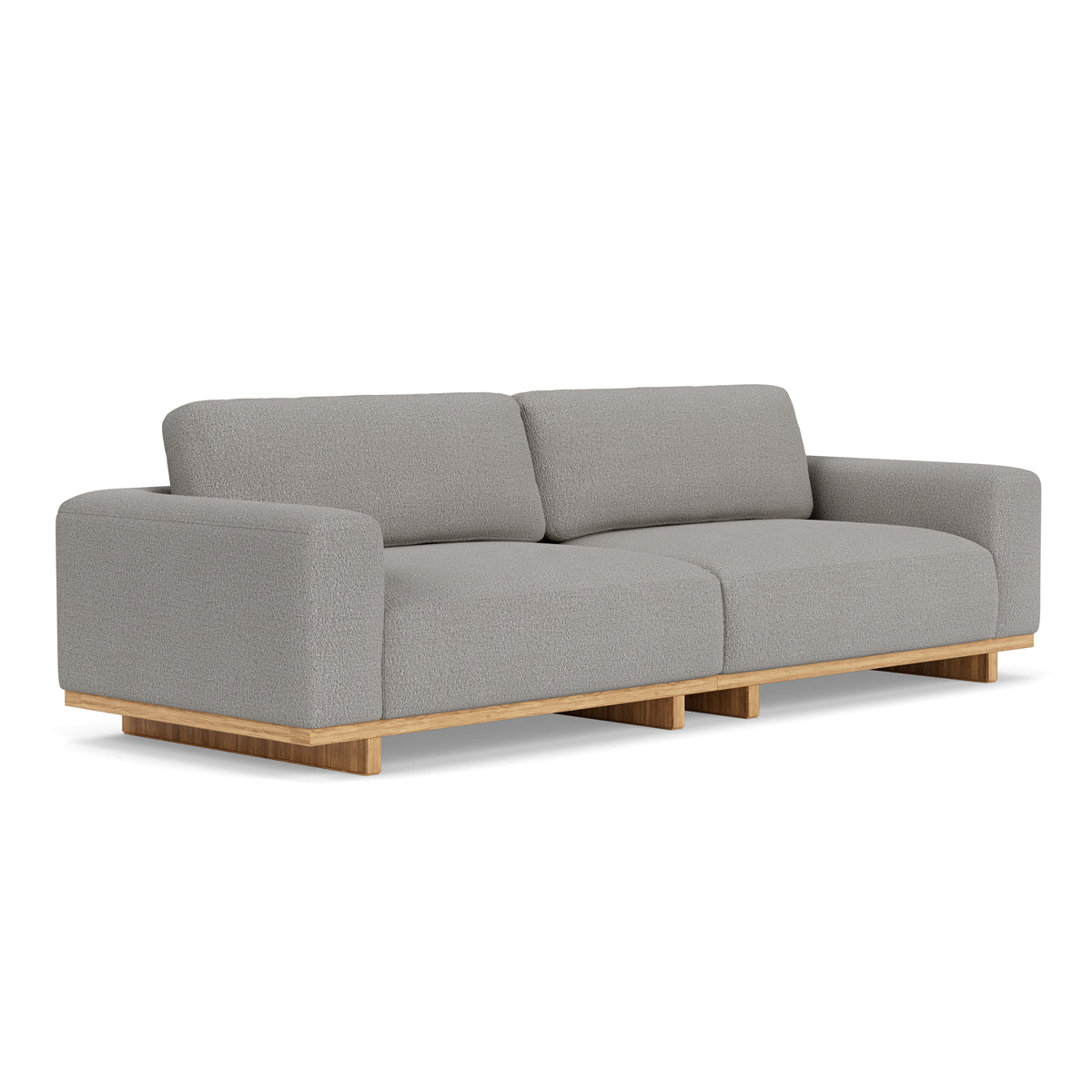 Luxury Aya Boucle 3.5 Seater Sofa - Modern Upholstered Couch for Living Room, Lounge & Office - Soft Chenille Fabric with Solid Wood Frame - Comfortable Mid-Century Design for Home Decor