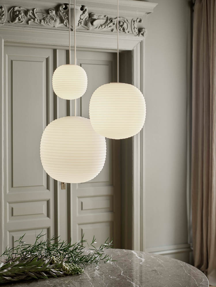 NEW WORKS Lantern Pendant Light - 3 Sizes (Small/Medium/Large) for Bedroom, Living Room & Outdoor Decor
