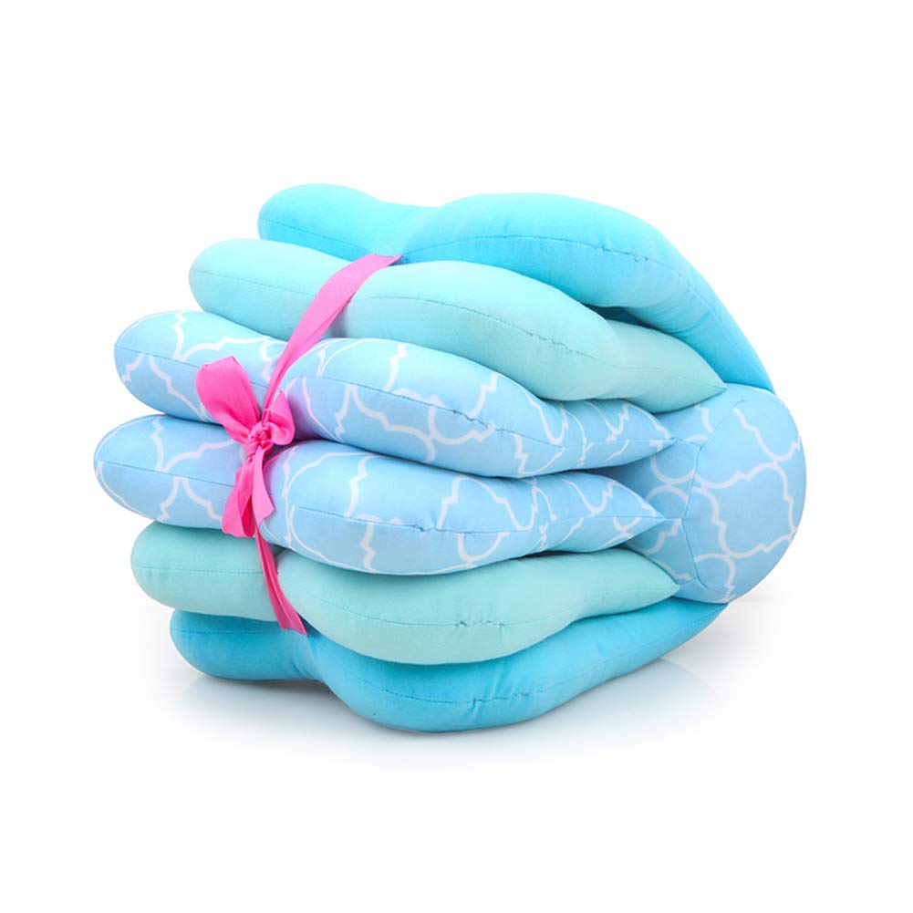 Wgwioo Adjustable Nursing Pillow for Breastfeeding - Multi-Function Maternity Support with Ergonomic Design, Soft & Washable Cover (Blue) - Perfect for New Moms, Baby Feeding & Comfortable Lounging