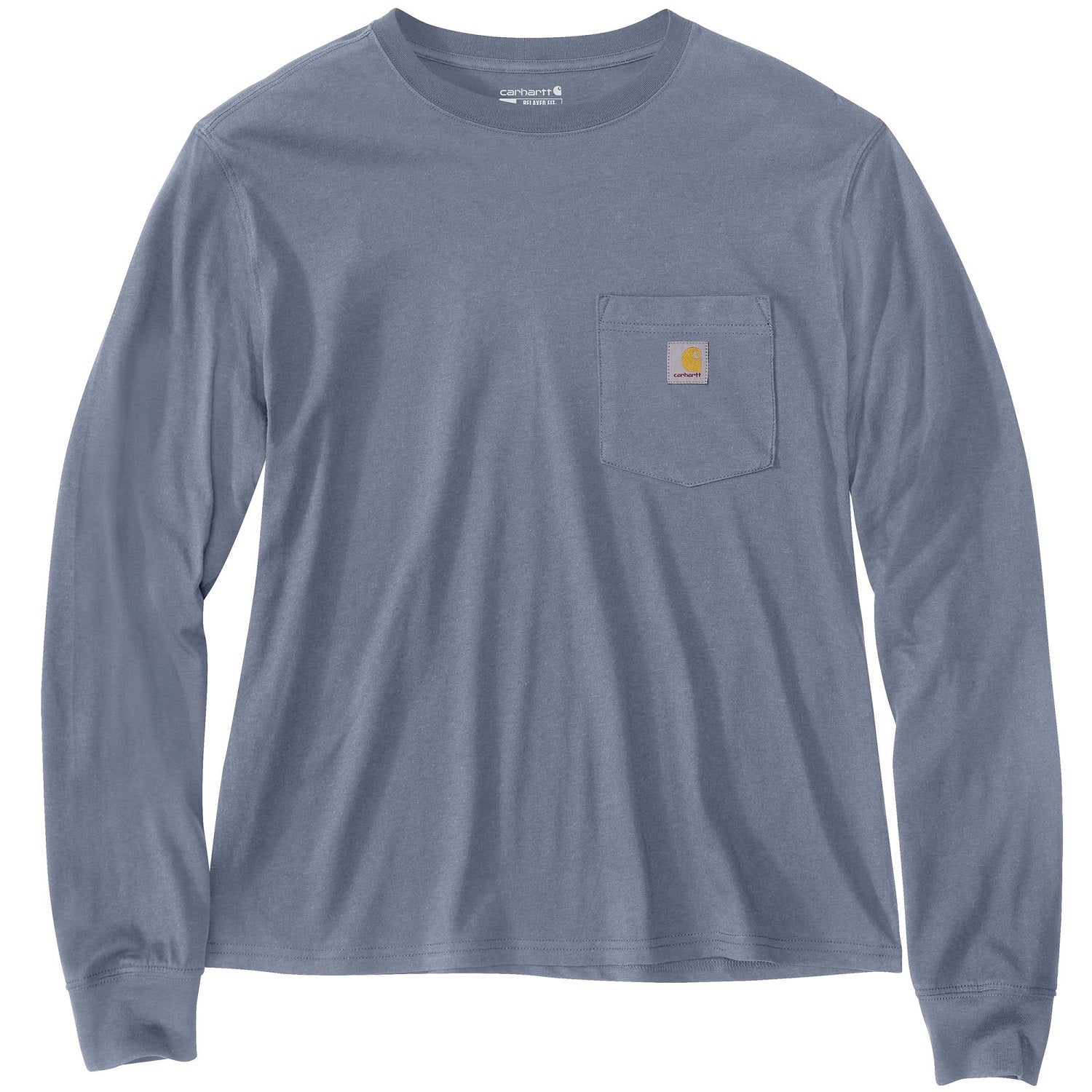 Carhartt Women's Loose Fit Lightweight T-Shirt - Long Sleeve Crewneck Pocket Tee with Tencel Fabric for Comfort | Perfect for Work, Outdoor Activities & Casual Wear