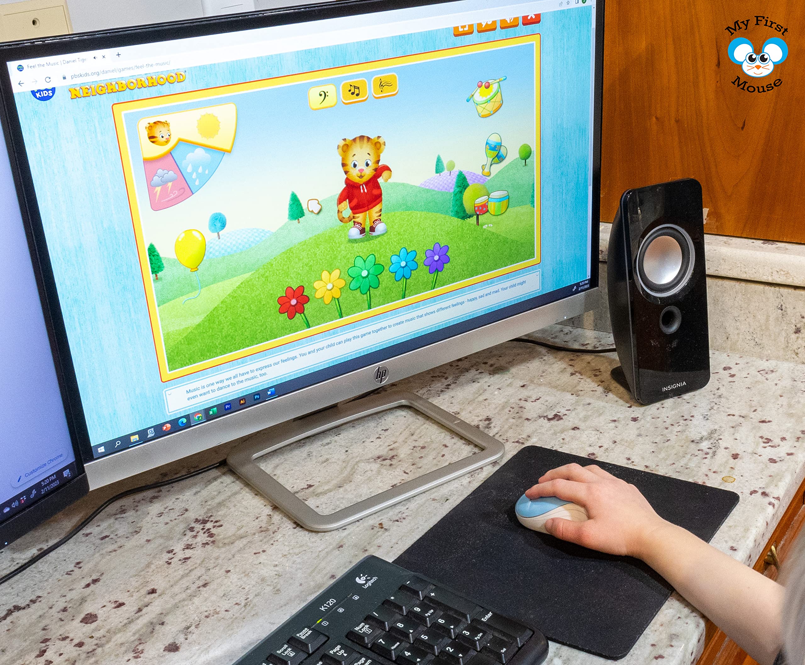 My First Mouse - Wireless Single Click One Button Mouse for Small Hands & Early Learners | Perfect for Kids, Educational Computer Games & Preschool Learning | Ideal for Home, School & Beginner Computer Use