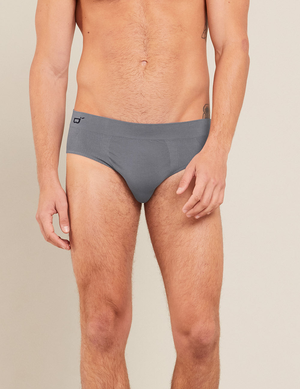 Seamless Men's Briefs Underwear - Soft & Comfortable Cotton Blend Boxers for Everyday Wear - Charcoal Grey - Perfect for Workout, Lounge & Sleep