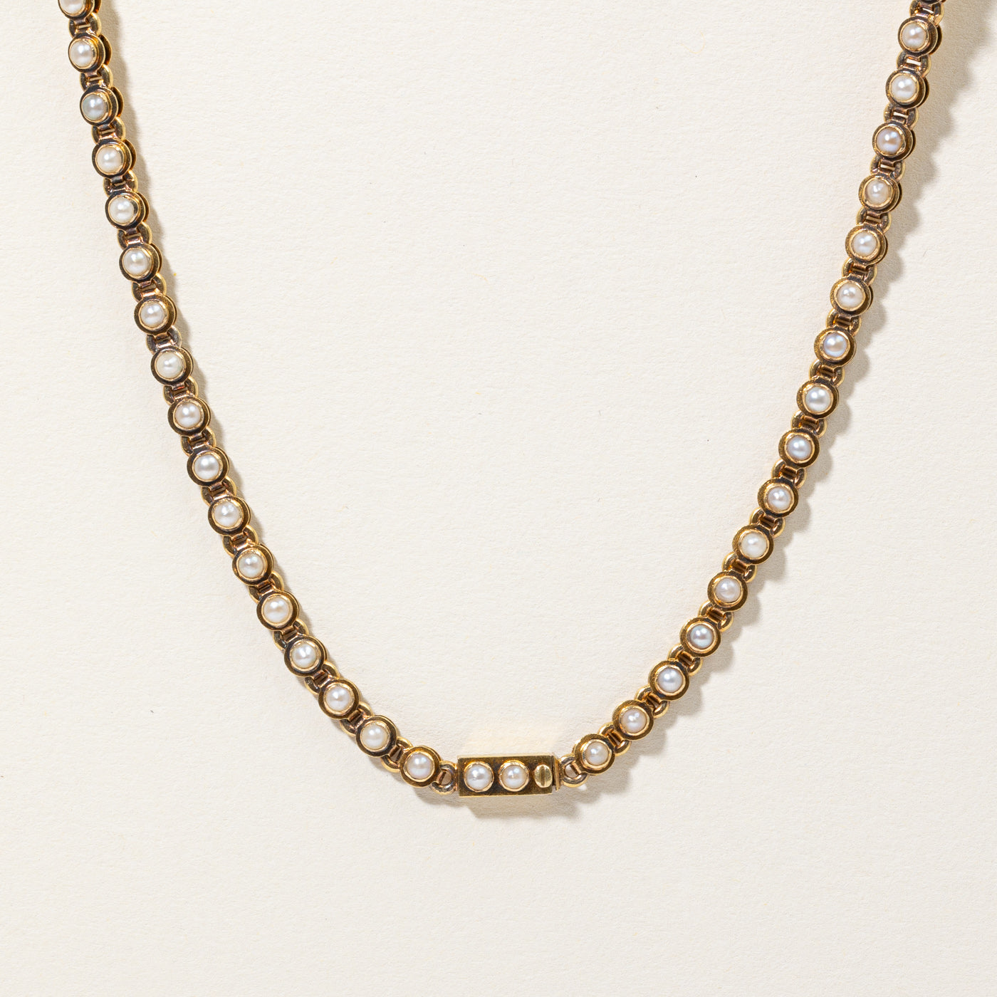 Vintage Pearl Necklace - 16 Inch Classic White Cultured Pearl Strand with Sterling Silver Clasp | Elegant Jewelry for Weddings, Parties & Special Occasions