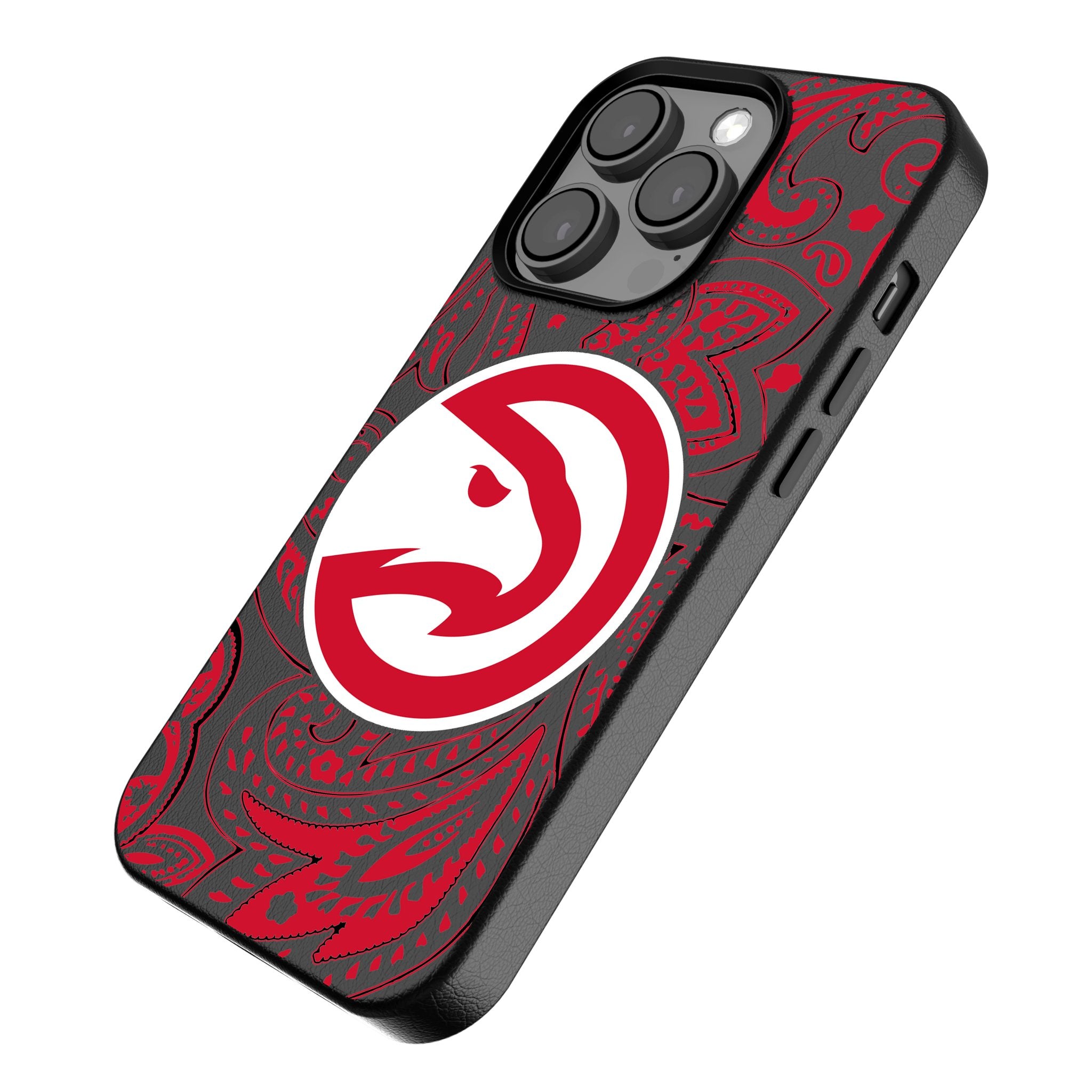 Atlanta Hawks Paisley MagSafe Compatible Phone Case for iPhone 14/13/12 Pro Max - Stylish Protective Cover for Basketball Fans, Perfect for Games & Daily Use