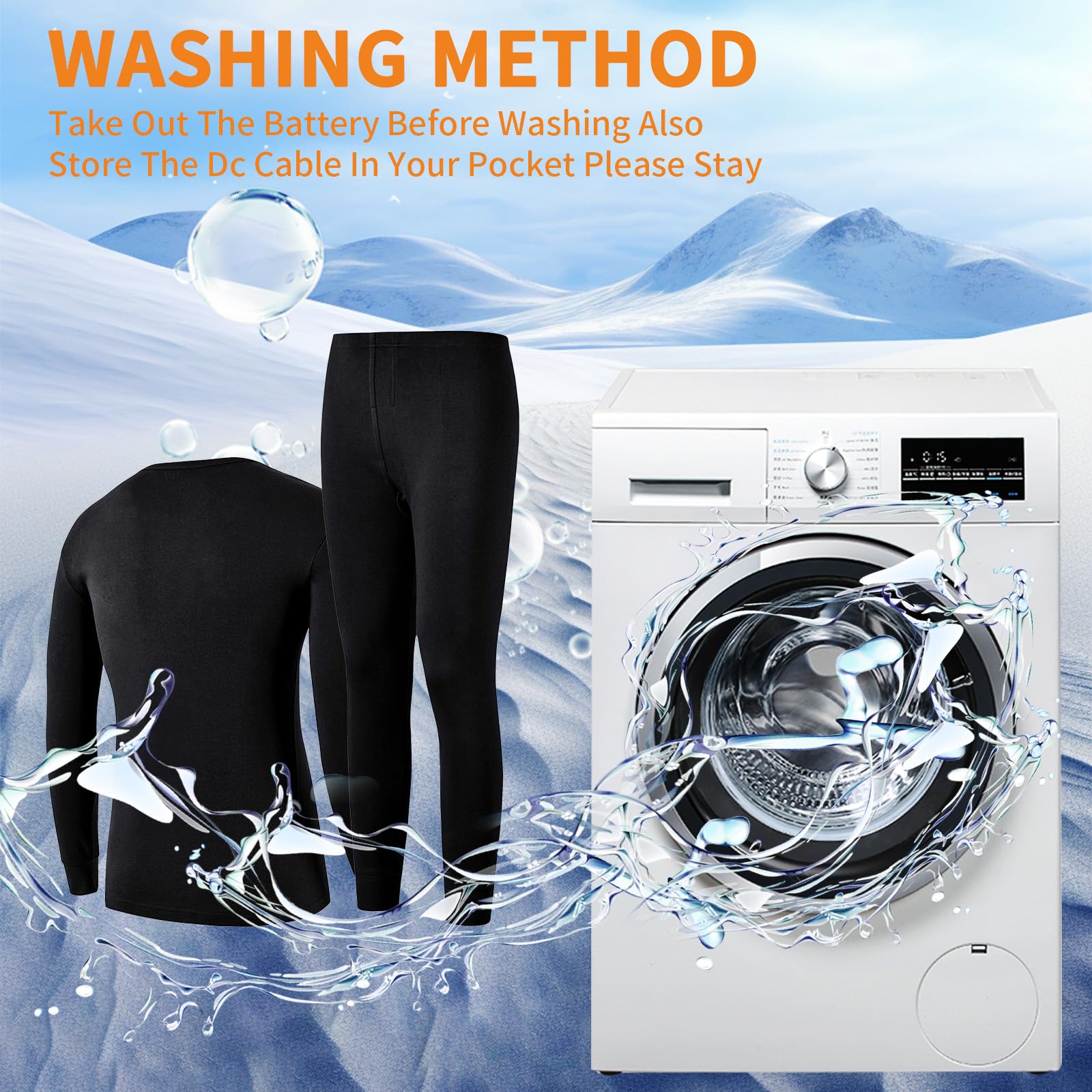 Smart Heated Thermal Underwear Set for Men & Women - 28°C App-Controlled Electric Base Layer Tops & Pants for Cold Weather - Ideal for Hunting, Dog Walking, Shoveling, Skiing & Winter Outdoor Activities