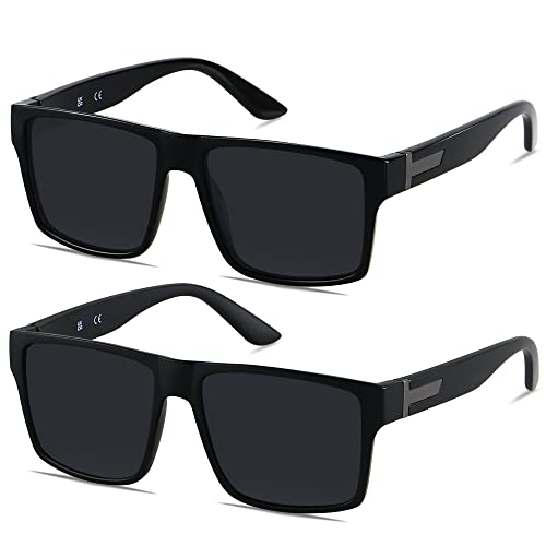 (2pack Polarized) Glossy Black + Matte Black