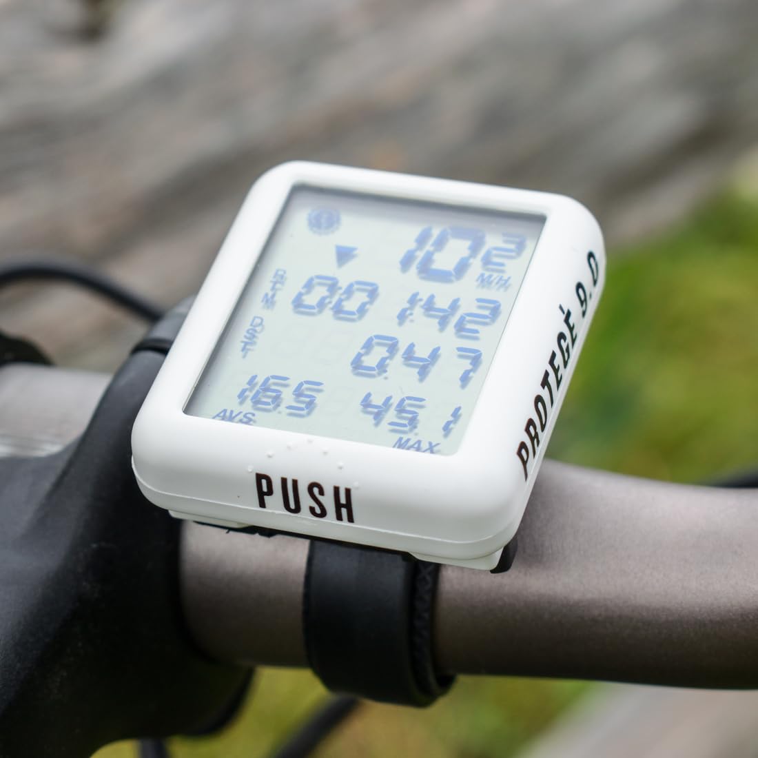 Planet Bike Protégé 9.0 Wired Bike Computer - Wireless Cycling Speedometer & Odometer with Large LCD Display for Road & Mountain Bikes - Track Speed, Distance & Ride Time for Cycling Training & Commuting