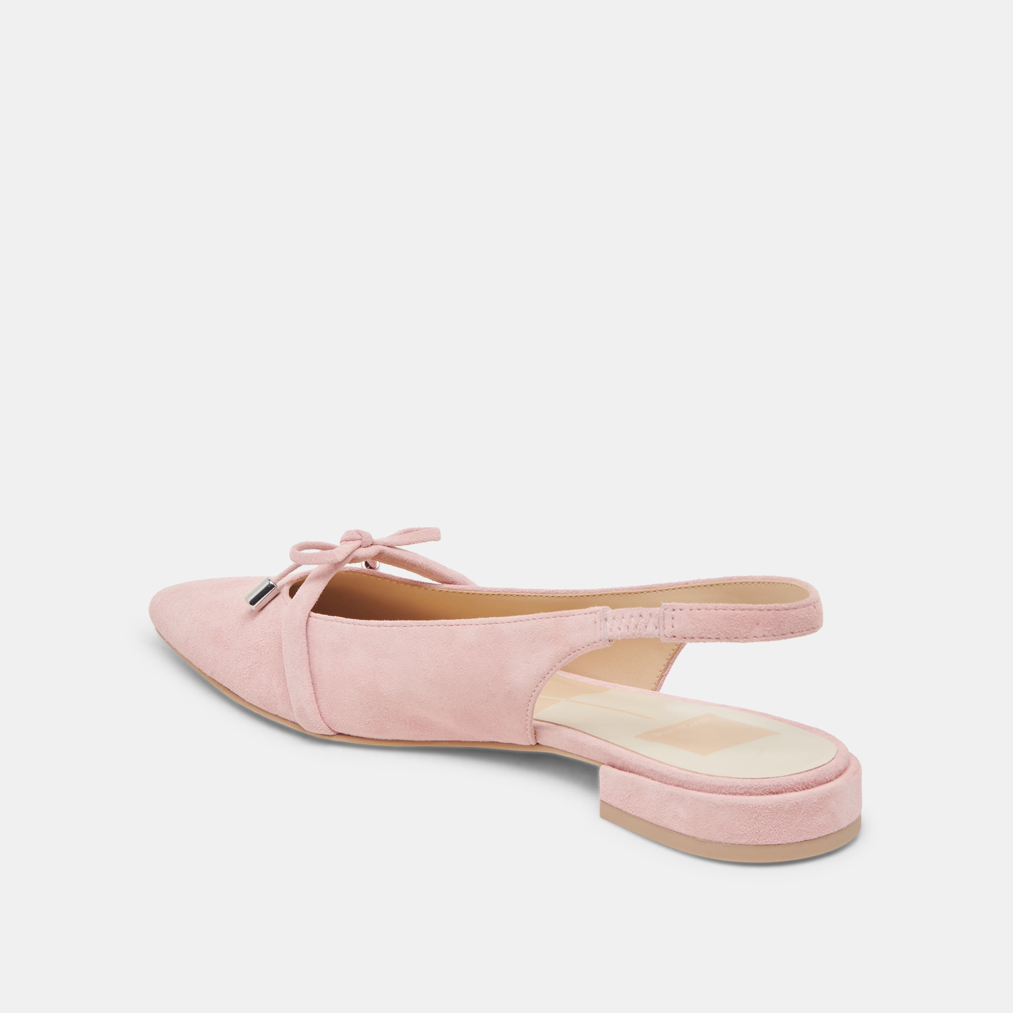 PAYGE Women's Flats in Petal Pink Suede - Comfortable Slip-On Shoes for Casual Wear, Office & Everyday Use