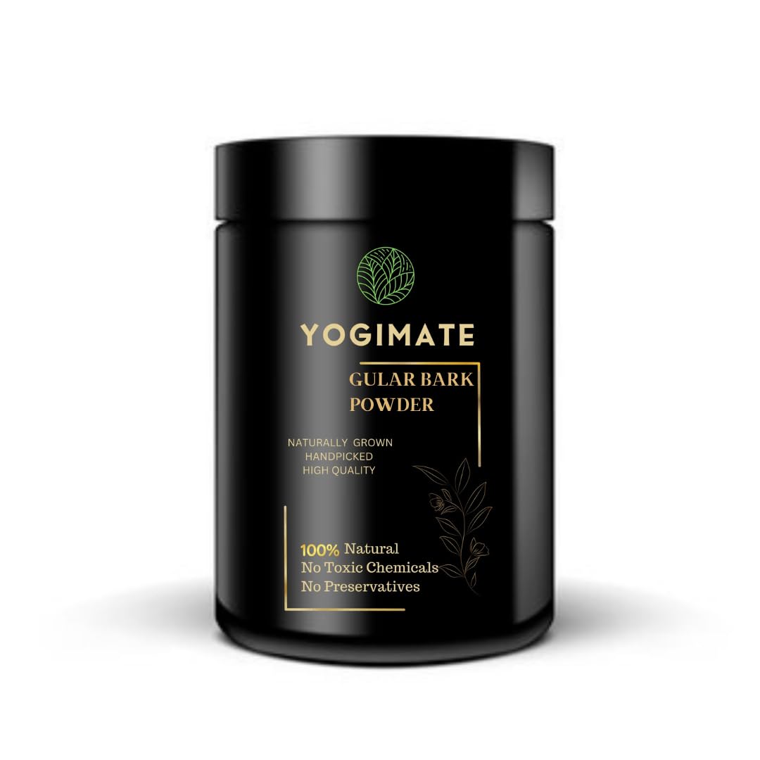 Pure & Natural YOGIMATE Gular Bark Powder (Ficus Racemosa) - 250 Grams | Ayurvedic Herbal Supplement for Digestive Health & Skin Care | Perfect for Tea, Face Masks & Natural Remedies