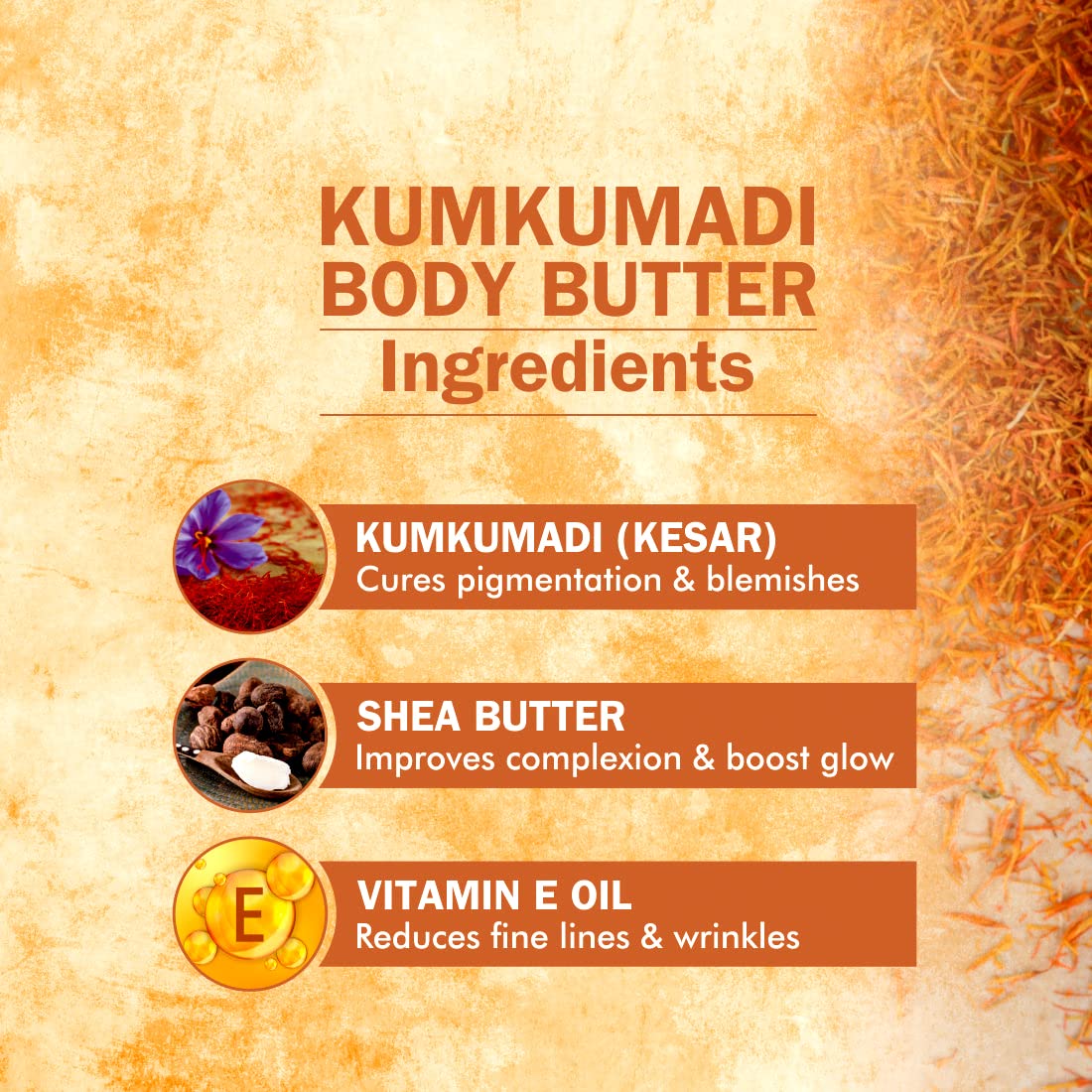 Nuerma Science Ayurvedic Kumkumadi (Saffron) Body Butter - Deep Moisturizing Cream with Vitamin E, Shea & Cocoa Butter for Radiant Skin - Enriched with Mulethi Extract & Aloe Vera (200g) - Perfect for Dry Skin Care & Nighttime Hydration