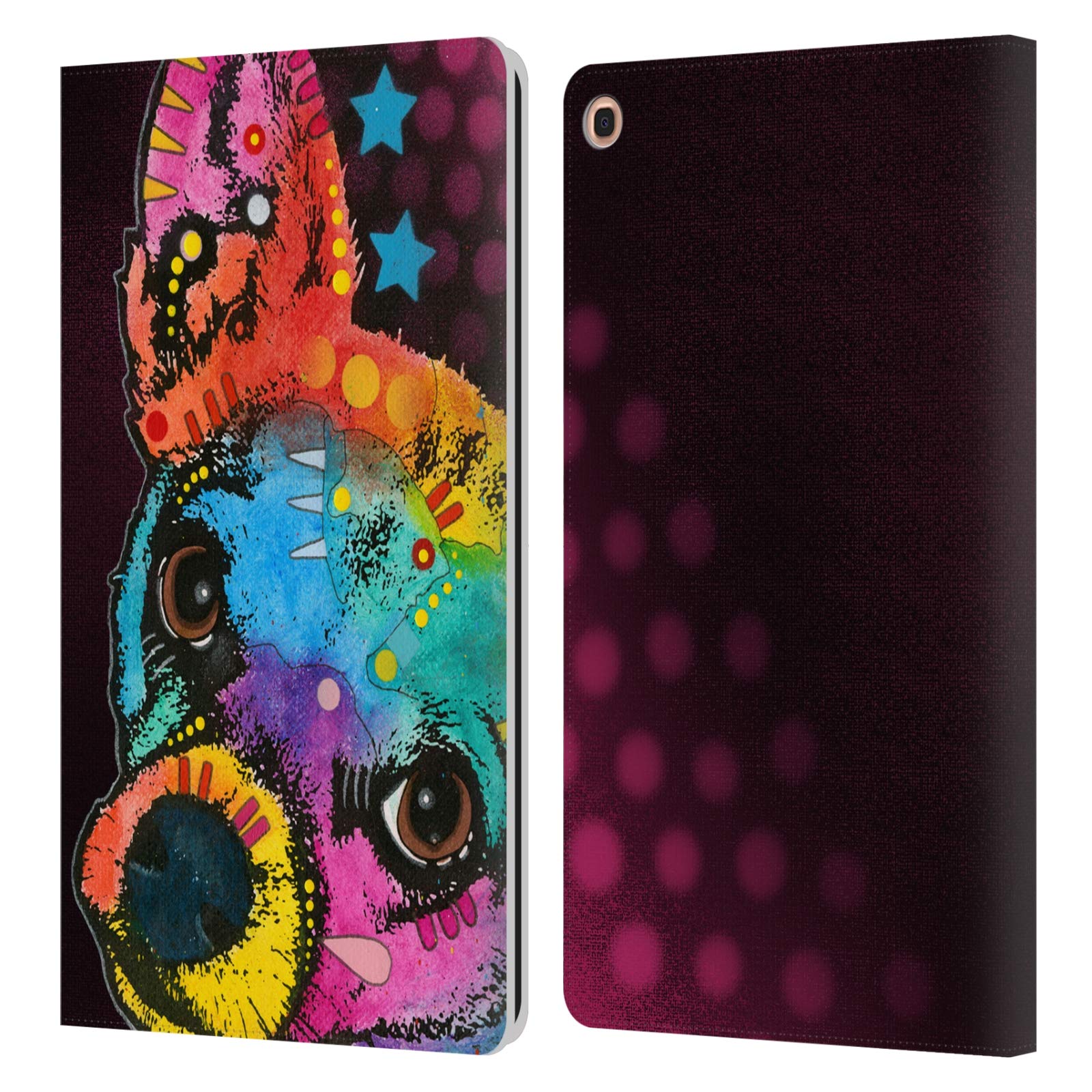 Dean Russo Pop Chihuahua Dogs Leather Book Wallet Case Cover for Samsung Galaxy Tab A 10.1 2019 - Officially Licensed by Head Case Designs, Perfect for Work, Travel & Daily Protection