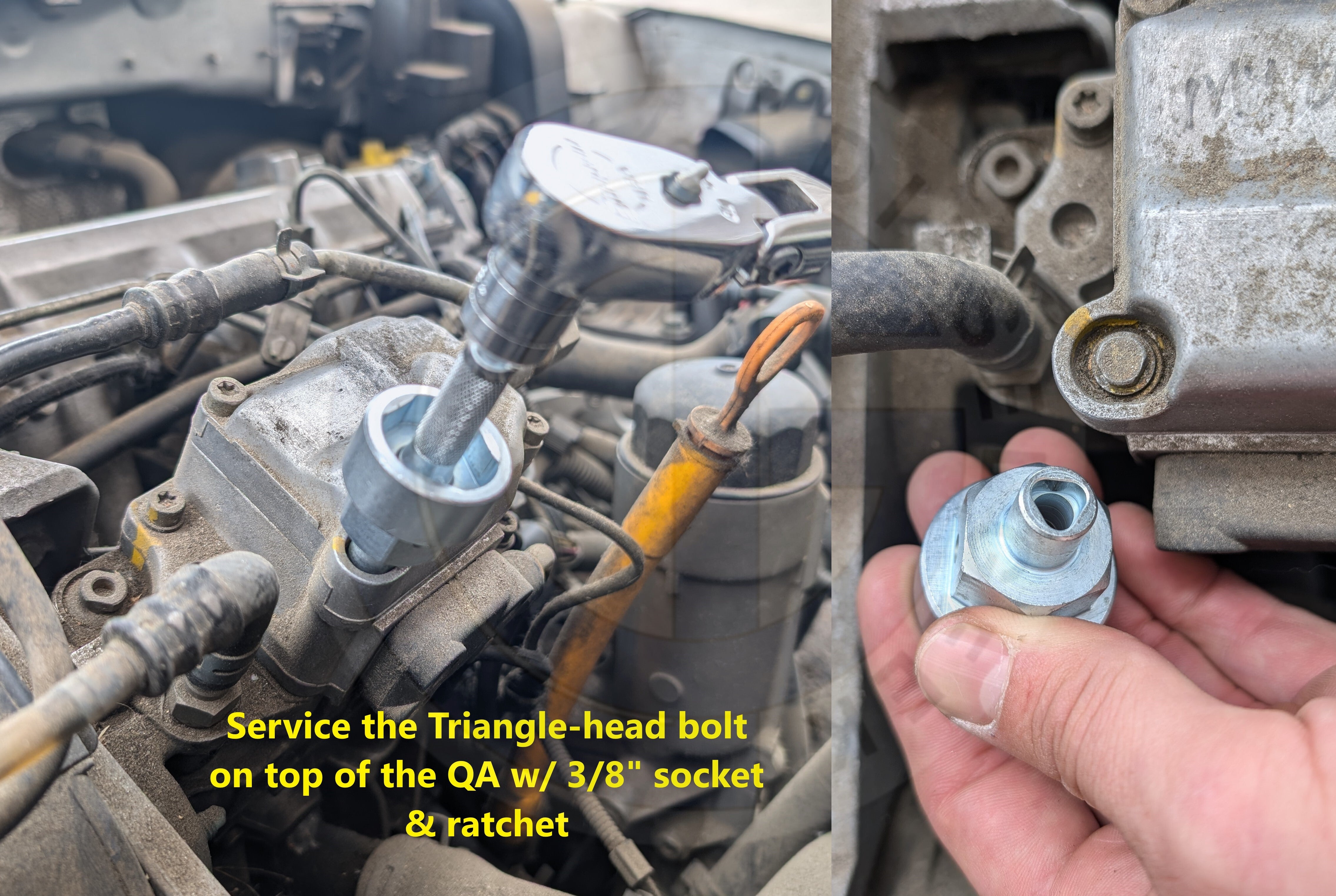 Bosch Triangle Fastener Socket Wrench - Heavy Duty Flippin' Pump Socket Tool for Automotive & DIY Repairs | Perfect for Mechanics & Home Improvement Projects