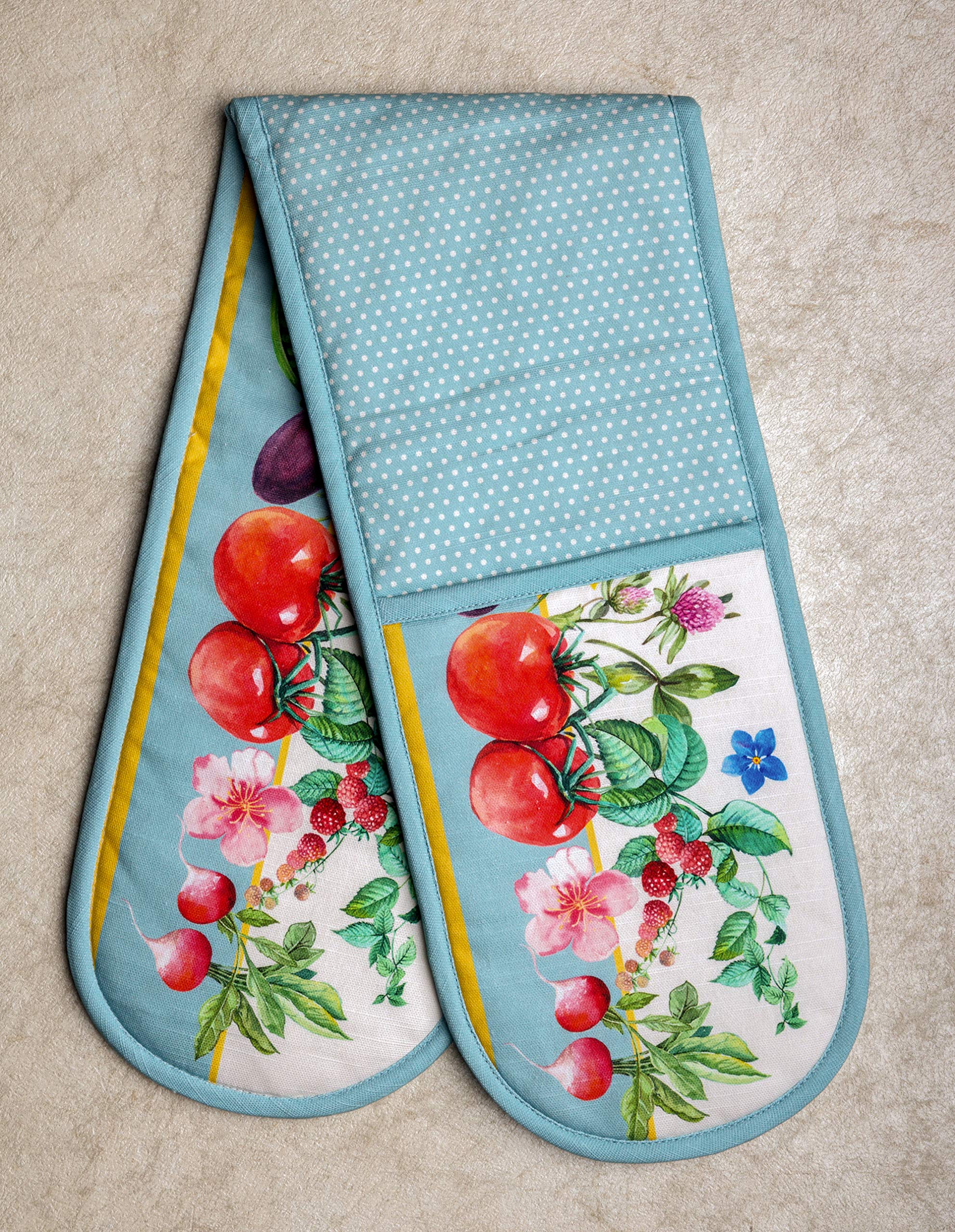 Maison d'Hermine 100% Cotton Double Oven Mitts Set - 7