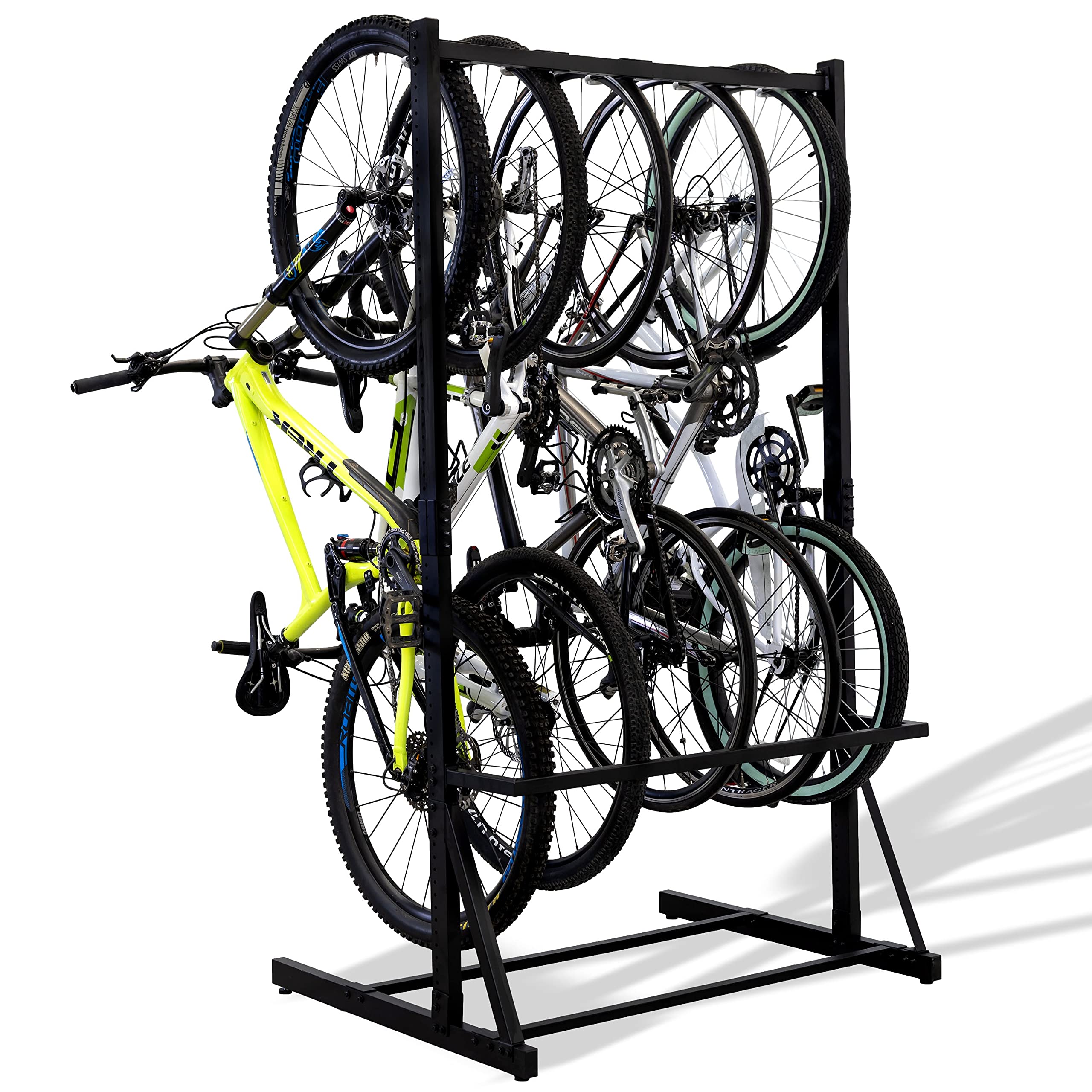 Original G-Bike Teal Triangle Freestanding 5-Bike Storage Rack - Heavy Duty Indoor Garage Floor Stand Bicycle Organizer for Home, Apartment & Cycling Enthusiasts - Perfect Space-Saving Bike Parking Solution