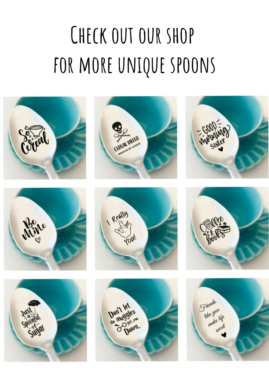Engraved Coffee Spoon with Messages - 7