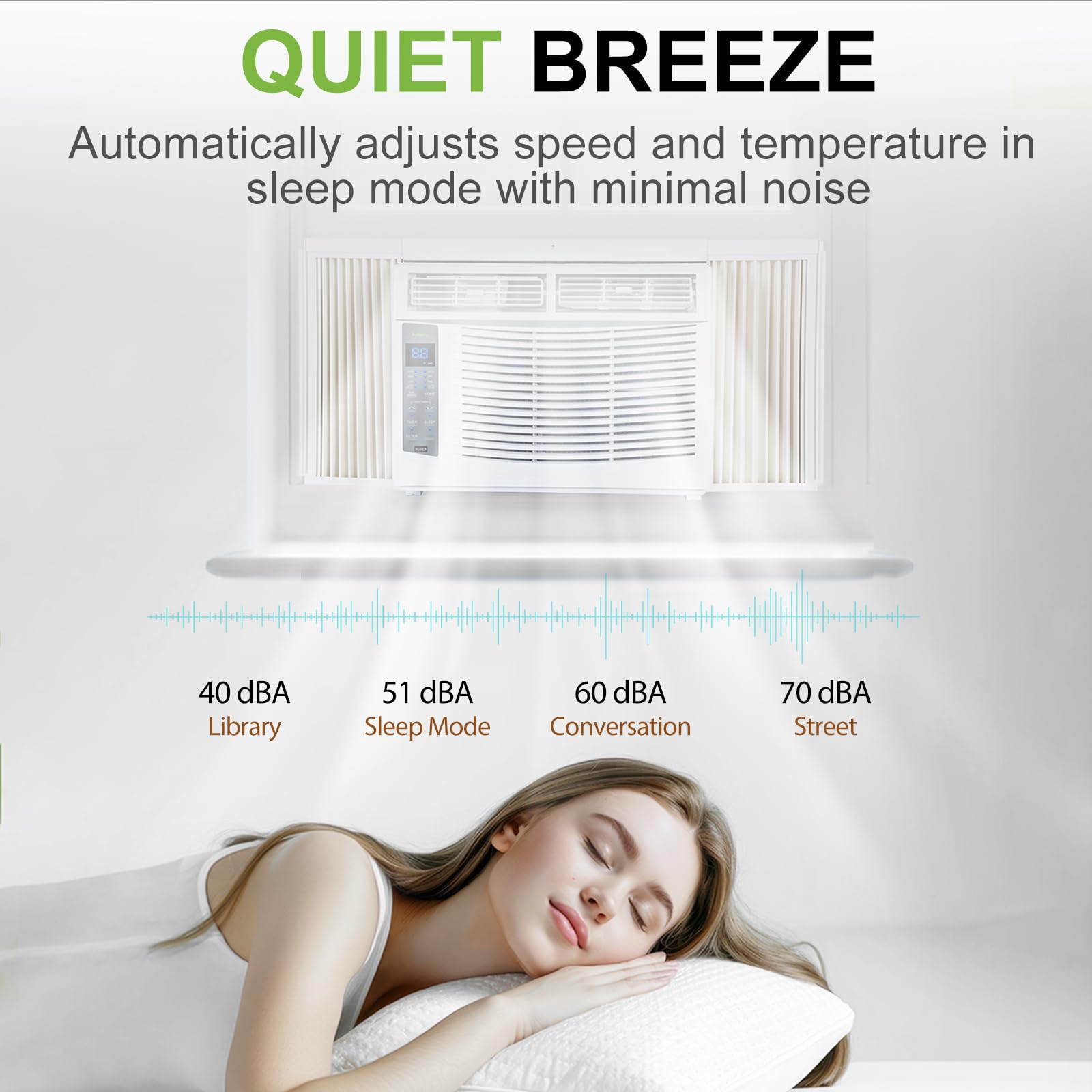 6000 BTU Smart WiFi Window Air Conditioner with Remote Control - Energy Efficient, Easy Installation Kit - Cools Rooms Up to 250 Sq.Ft - Perfect for Bedrooms, Small Offices & Apartments