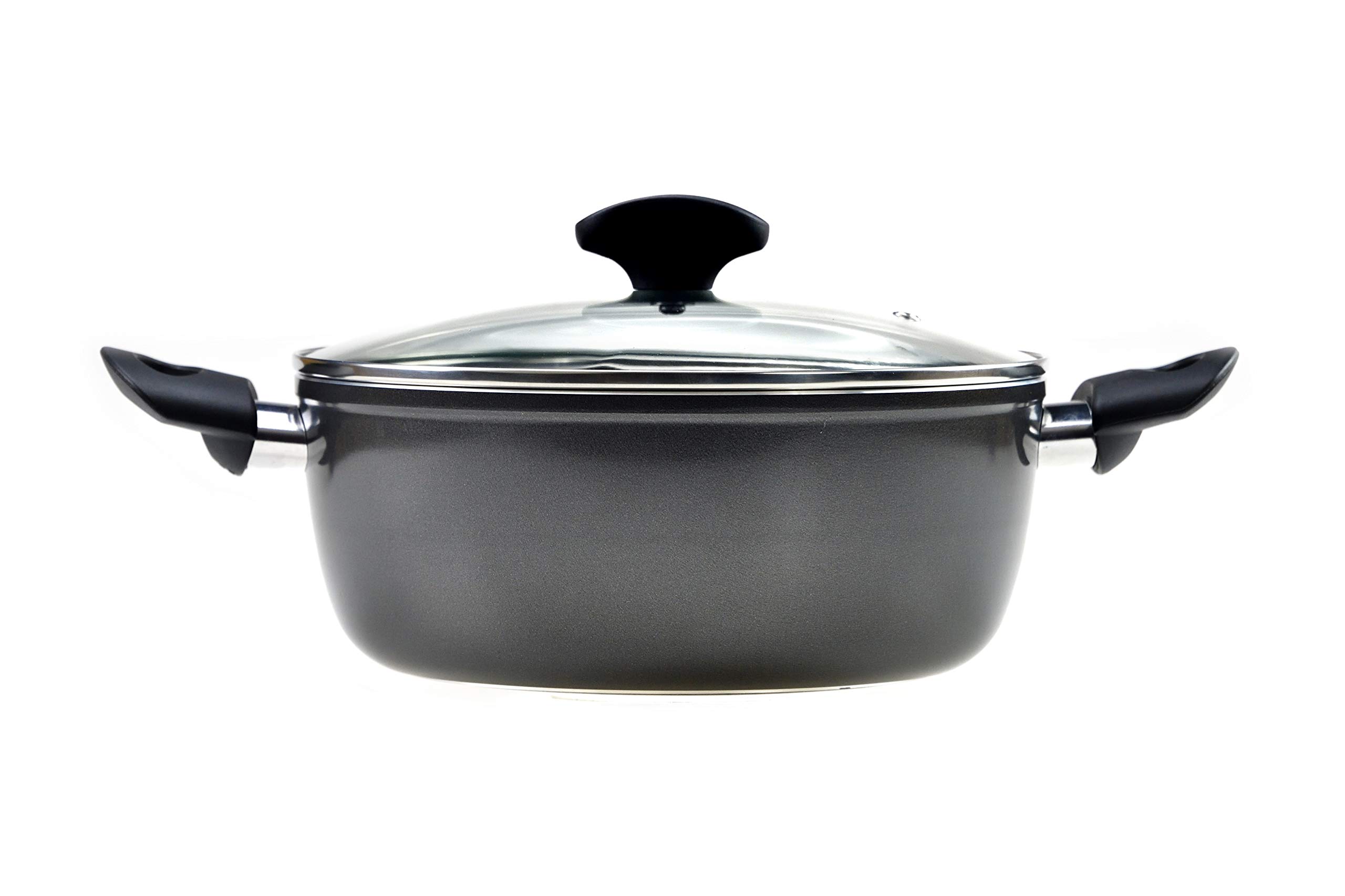 RAVELLI Italia Linea 85 Non Stick Induction Stock Pot - 5 Quart Stainless Steel Cookware for Soups, Stews & Pasta | Perfect for Home Kitchen & Professional Use