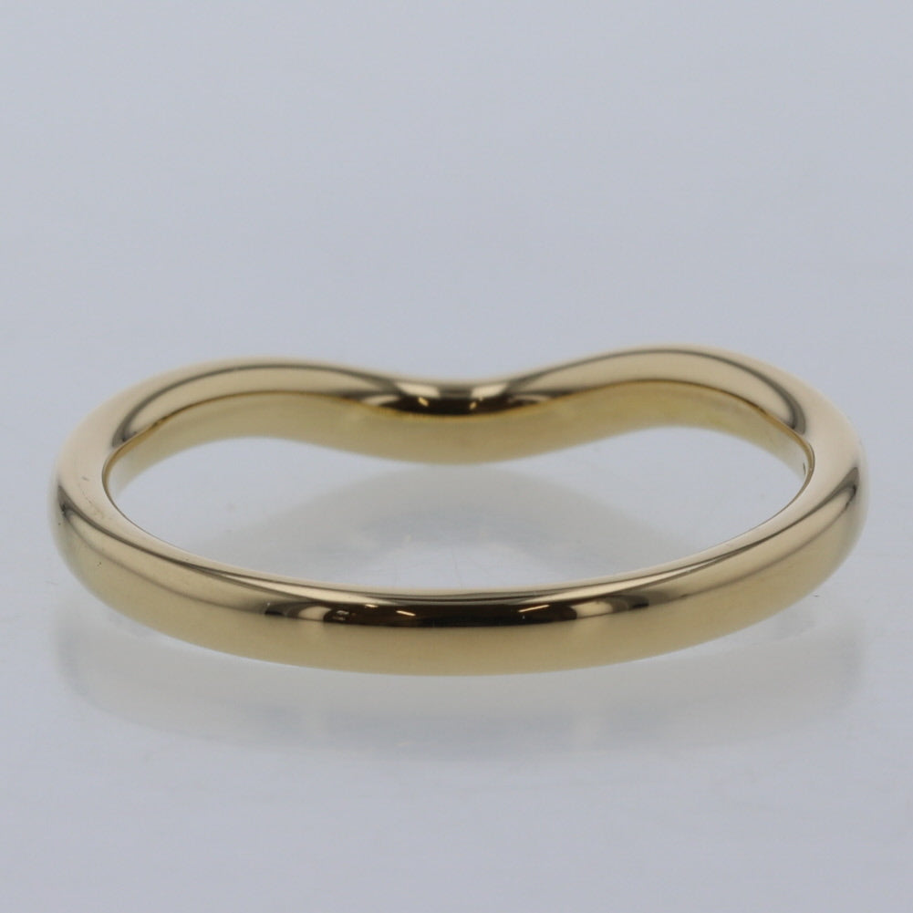 18K Gold Curved Wedding Band Ring for Women - Elegant Comfort Fit Bridal Jewelry for Engagement, Anniversary & Special Occasions