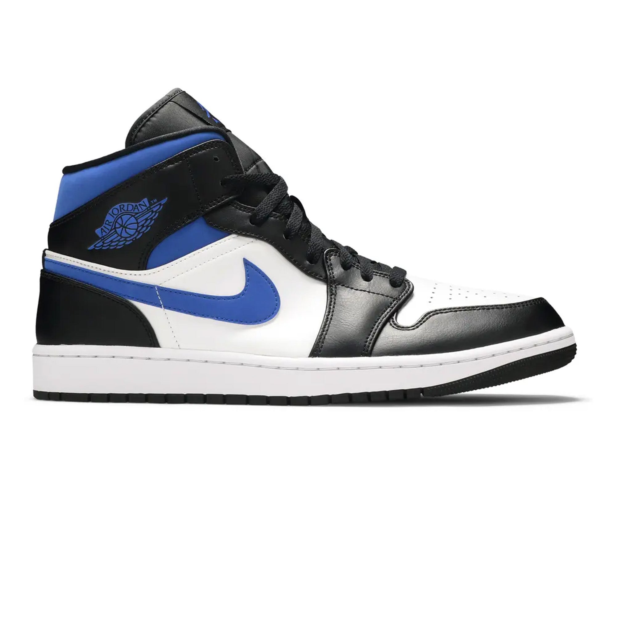 Air Jordan 1 Mid 'Racer Blue' Sneakers (2021) - Men's Basketball Shoes for Streetwear & Casual Fashion