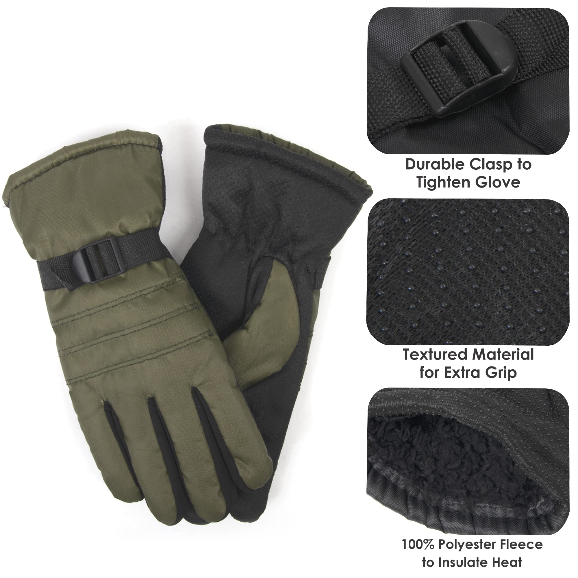 10 Pack Winter Gloves for Men & Women - Waterproof, Insulated & Windproof Cold Weather Gloves - Perfect for Skiing, Snowboarding, Hiking & Outdoor Work in Extreme Conditions