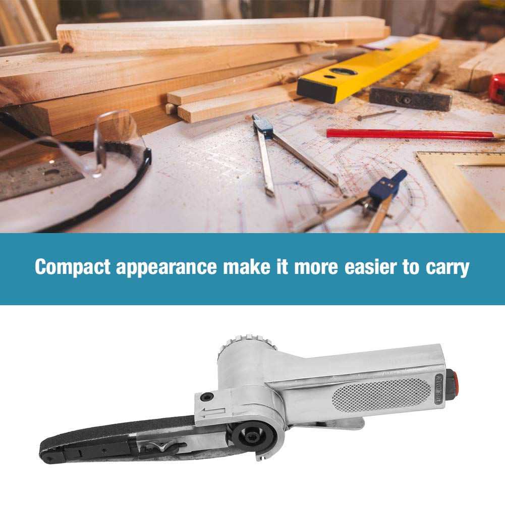**Heavy-Duty Pneumatic Belt Sander Machine - 16000 RPM Portable Air Belt Sander with 10 x 330mm Belt for Woodworking, Metal Polishing & DIY Projects**