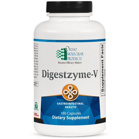 OrthoMolecular Products Digestzyme V - Digestive Enzyme Supplement for Gut Health & Digestion Support - Ideal for Bloating, Gas Relief & Nutrient Absorption