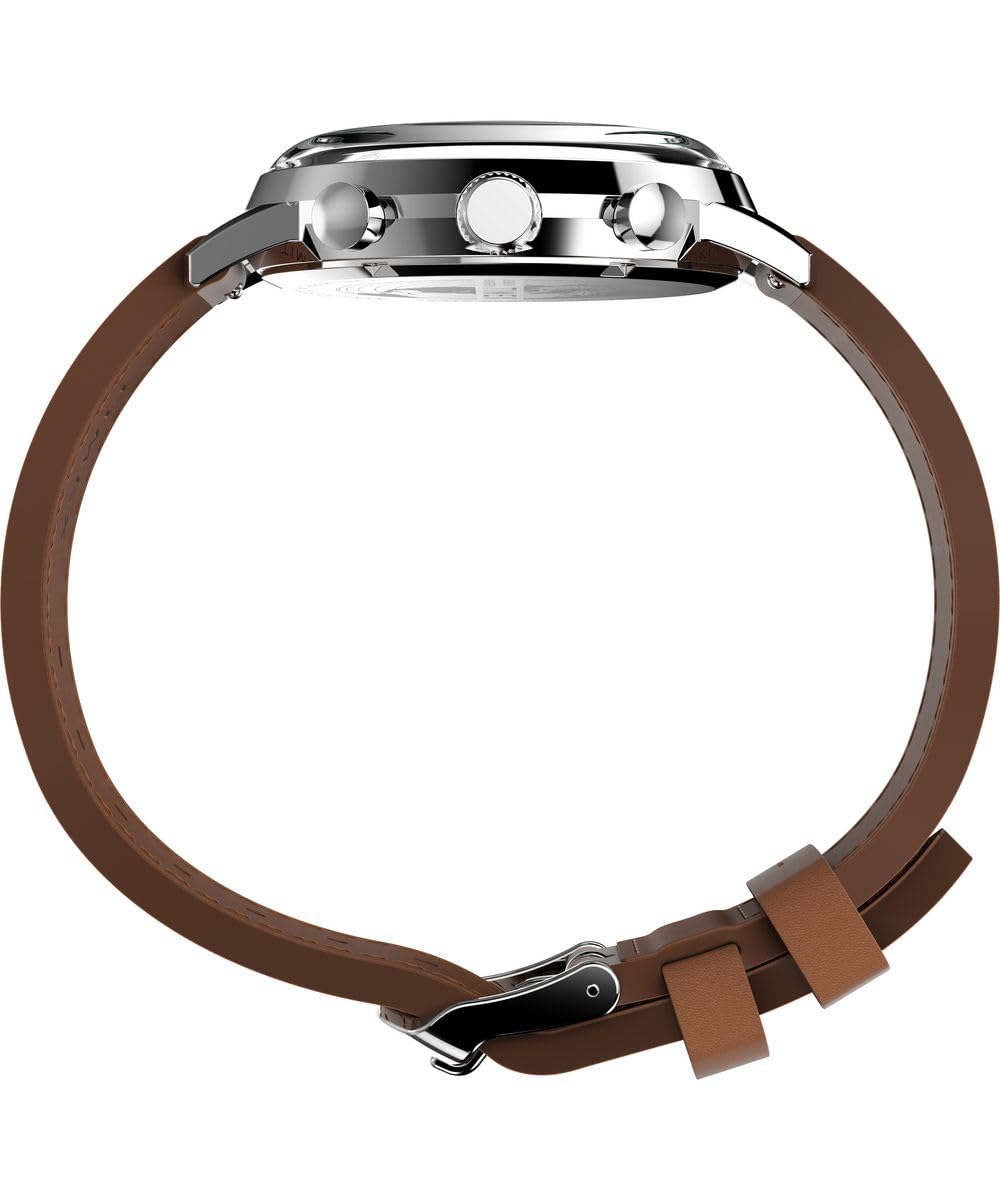 Timex Men's Marlin Chronograph Leather Strap Watch - Classic Analog Quartz Wristwatch for Business, Casual & Dress Occasions