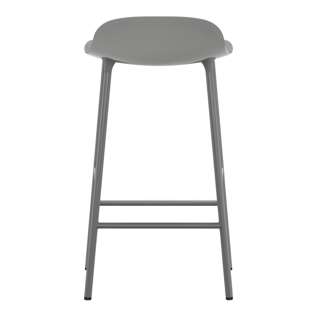 Modern Metal Leg Form Counter Stool - Bar Stool for Kitchen Island, Breakfast Nook & Home Decor
