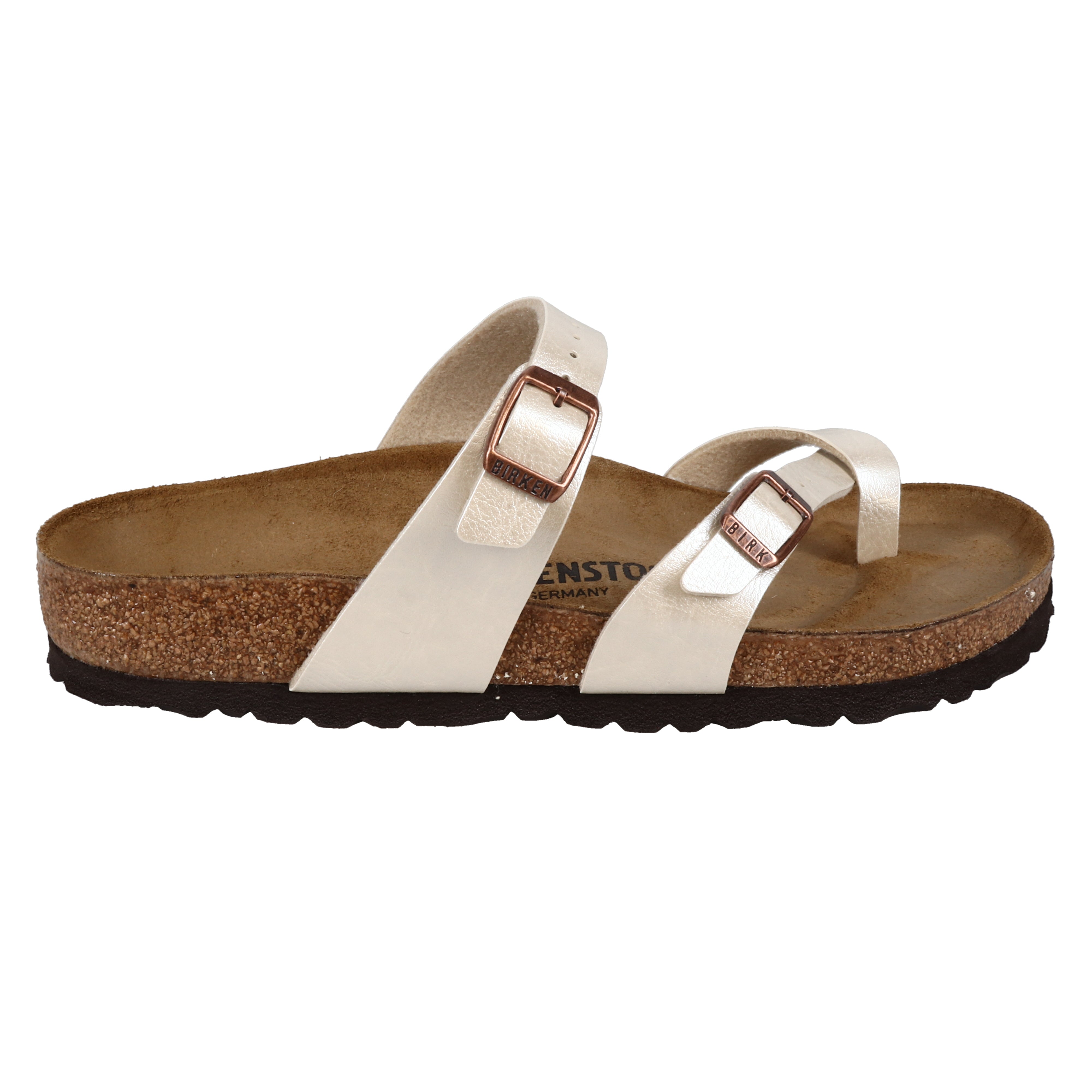 Birkenstock Mayari Pearl White Women's Sandals - Comfortable Cork Footbed for Walking, Travel & Casual Wear