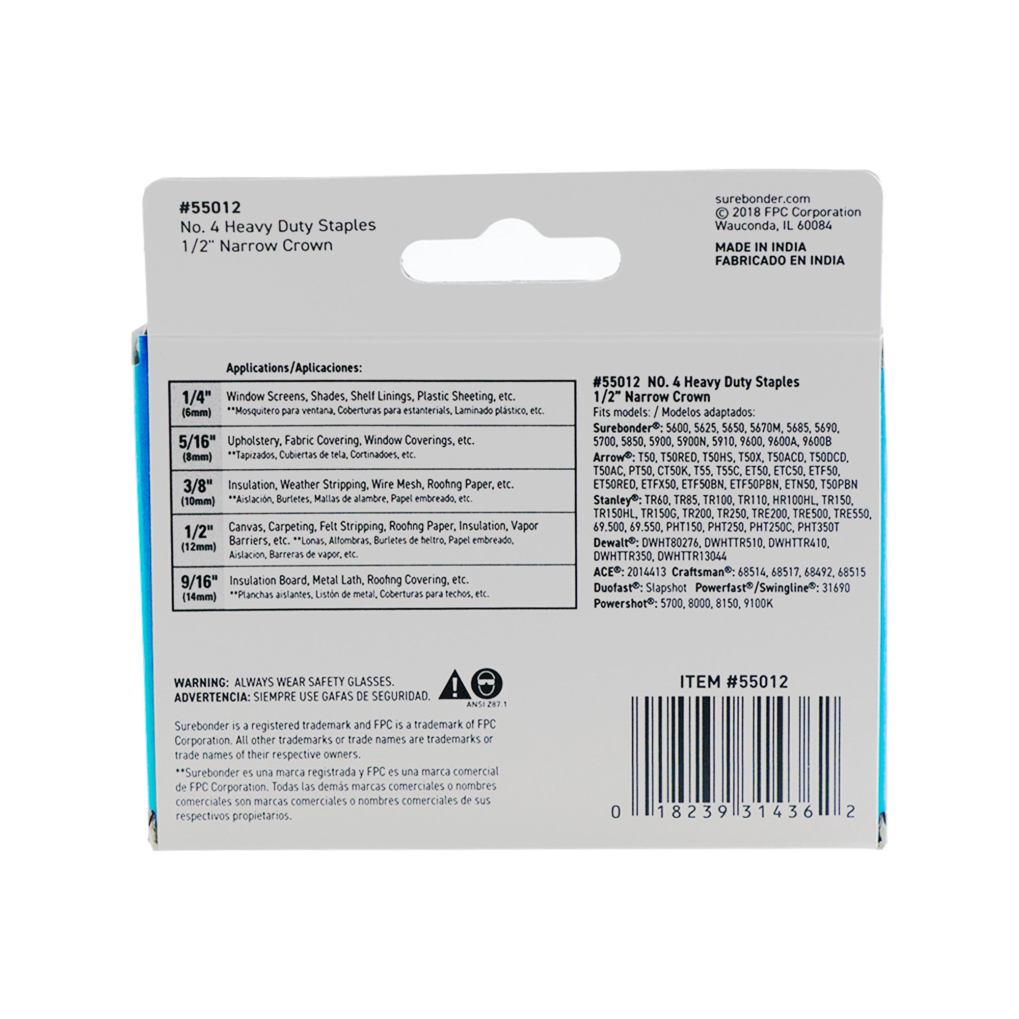 1,250 Pack Heavy Duty Staples for Office, Home & School - 1/4