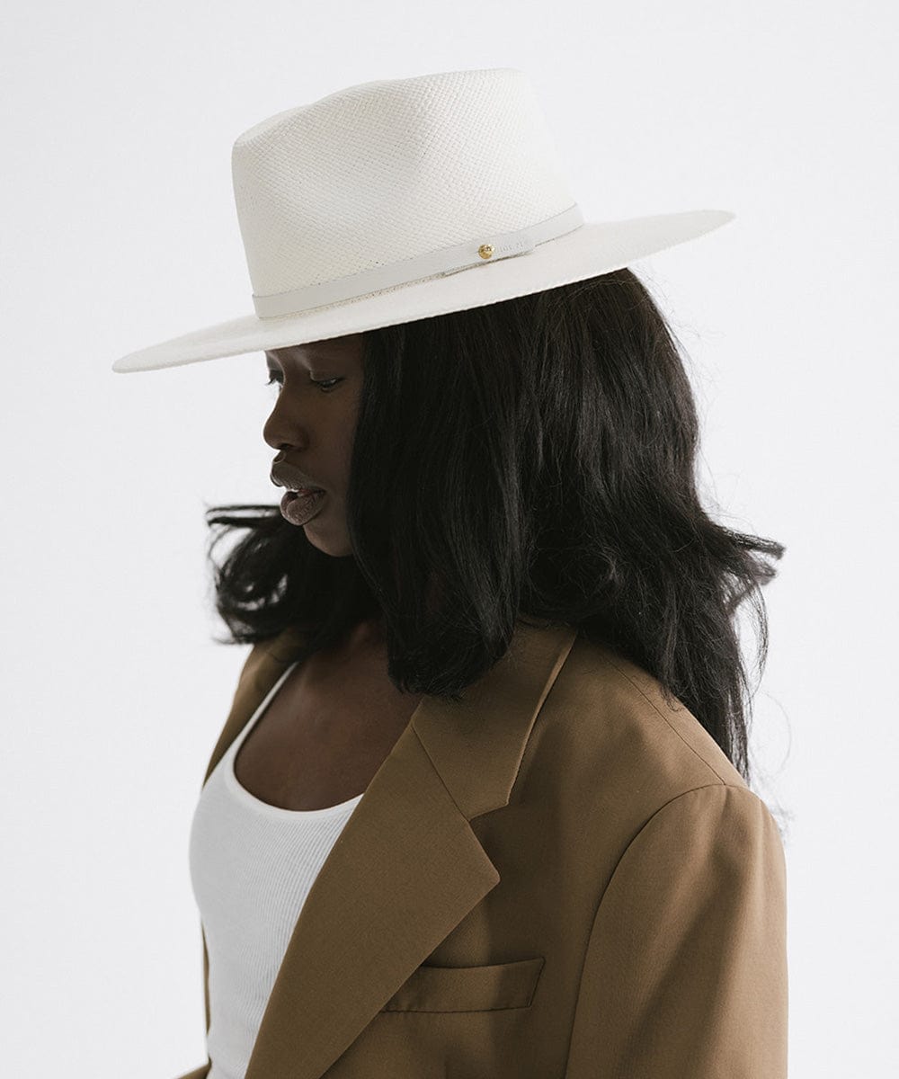 Carmen Panama Straw Hat for Women - Breathable Wide Brim Sun Hat for Beach, Garden & Outdoor Activities