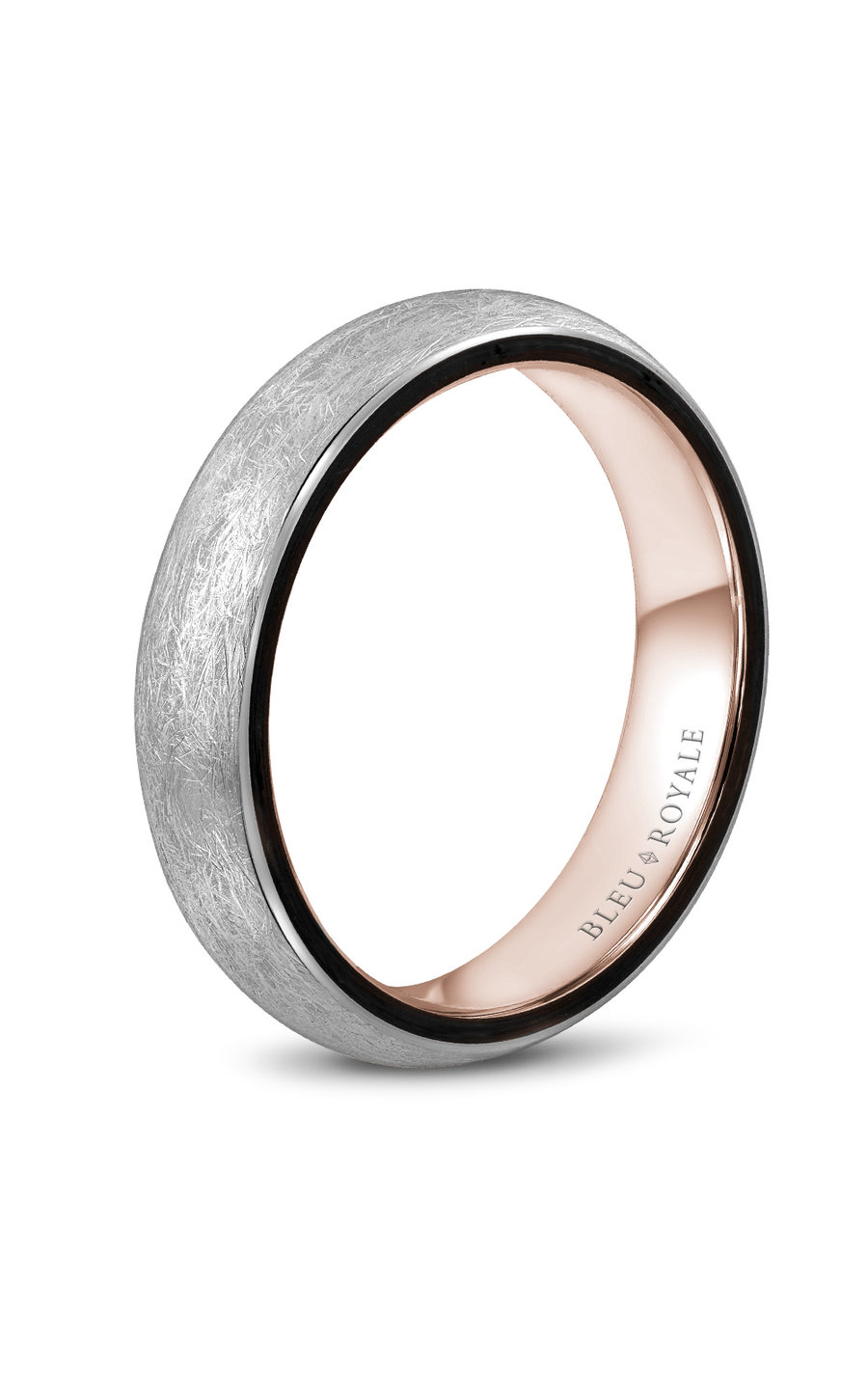 Bleu Royale Men's Wedding Band RYL 063WR5 - Elegant Platinum Plated Ring for Grooms & Anniversary Gifts | Perfect for Weddings, Engagements & Special Occasions