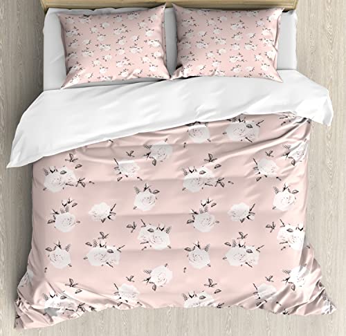 Blush Dark Grey and White
