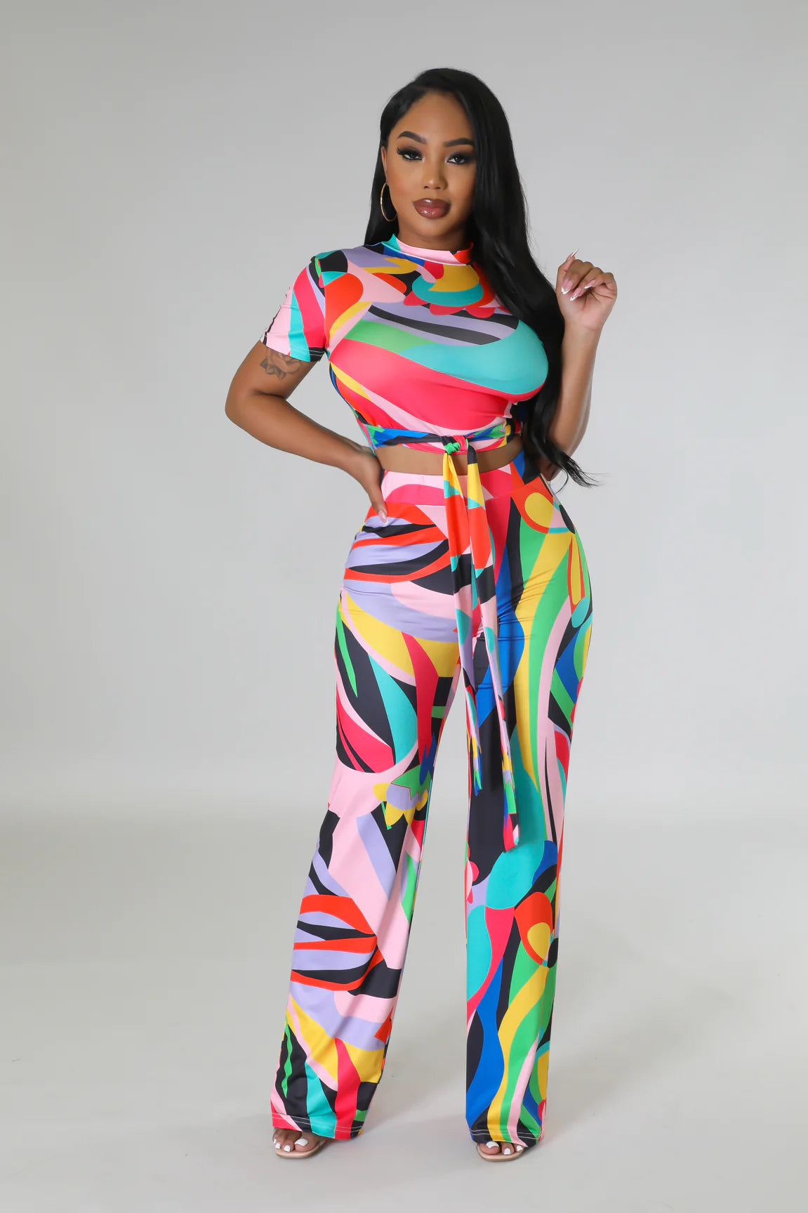 Stylish Tacye Pant Set for Women - Comfortable & Trendy Outfit for Work, Casual & Travel | Size 46.00
