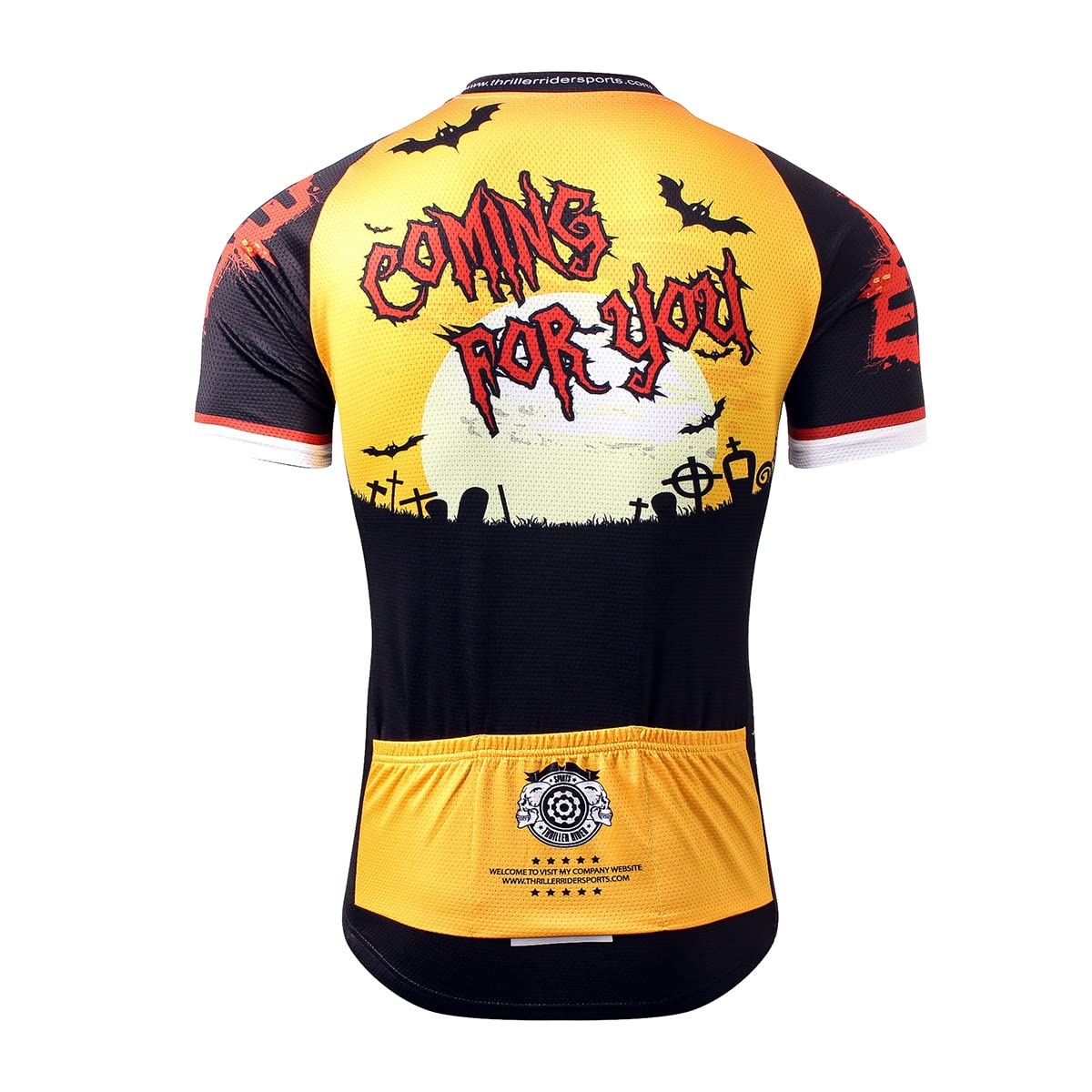Thriller Rider Sports Men's Mountain Bike Short Sleeve Cycling Jersey - Breathable & Quick-Dry for Outdoor Cycling, Road Biking & Trail Adventures