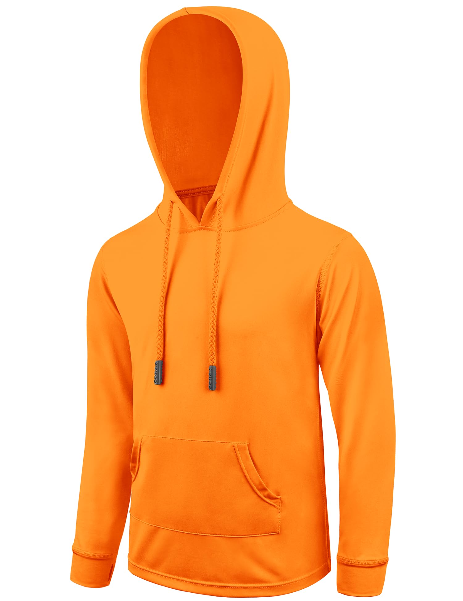 Boys UPF 50+ Sun Protection Long Sleeve Rash Guard Swim Shirt with Pocket - Kids Hooded UV Shirt for Swimming, Fishing, Beach & Water Sports