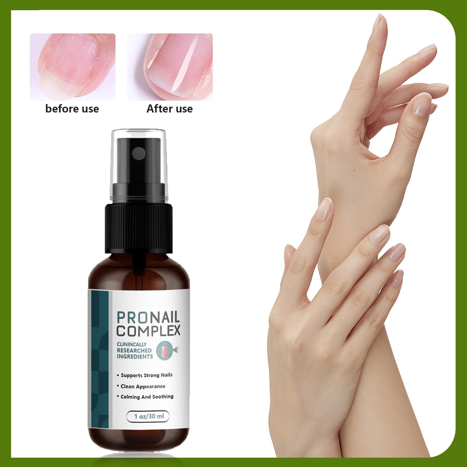 ProNail Complex Spray - Nail Repair Oil for Damaged & Brittle Nails - Strengthens & Hydrates Cuticles - 1 Bottle (0.5 fl oz) - Perfect for Salon Use & At-Home Nail Care