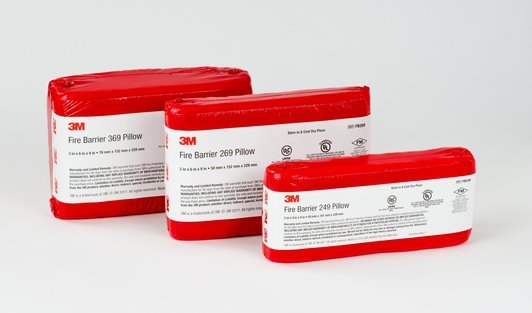 3M Fire Barrier Pillows FB249 (24/Case) - Fireproof Sealant for Electrical and Plumbing Openings - Ideal for Commercial Buildings and Home Safety