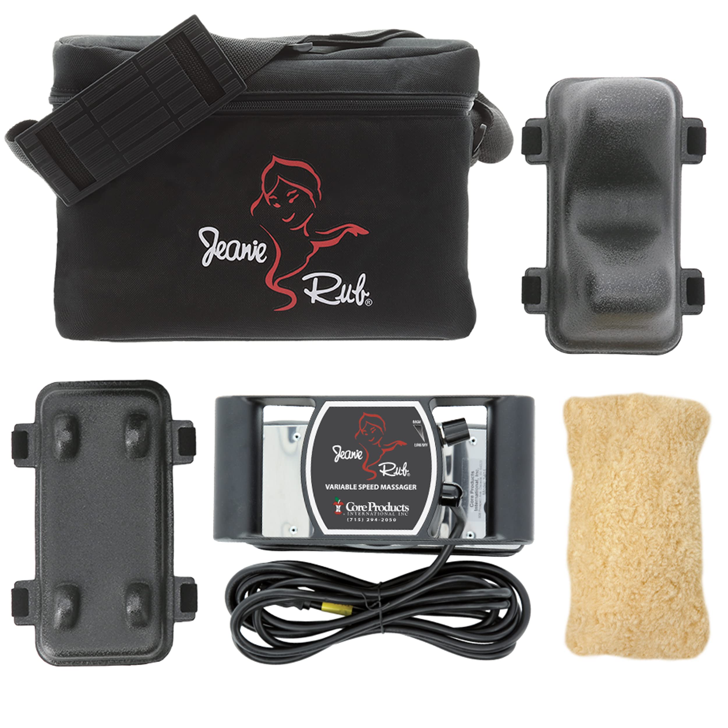 Core Products Jeanie Rub Variable Speed Deep Tissue Massager - Orbital Action for Back & Body Pain Relief - Professional Massage Therapy Tool for Home & Office Use