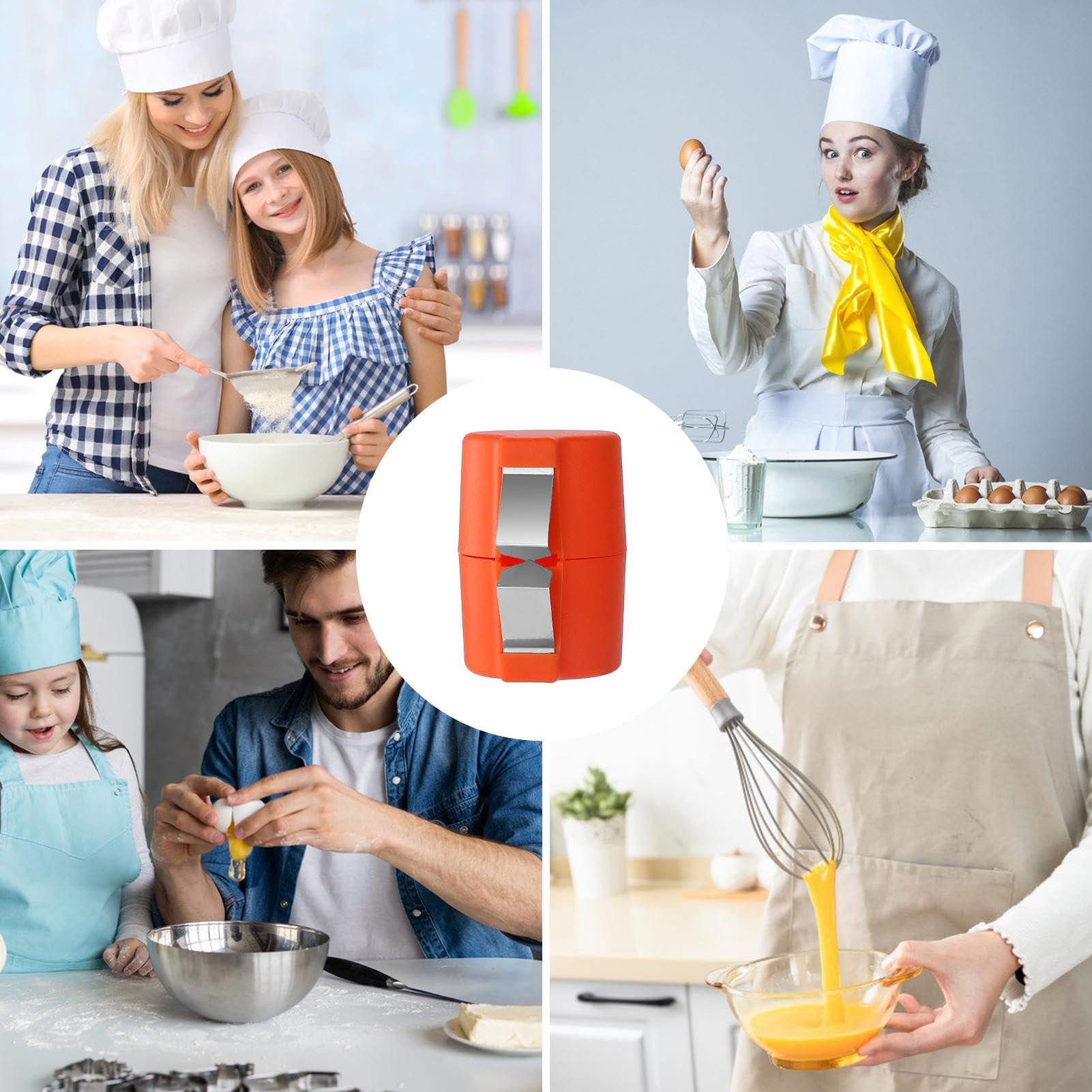 Premium Stainless Steel Egg Shell Opener & Separator - Efficient Egg Cracker Tool for Raw and Cooked Eggs | Handheld Kitchen Gadget for Baking, Cooking & Meal Prep | Perfect for Home Chefs and Egg Lovers