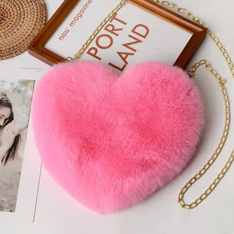 Stylish Plush Chain Shoulder Bags for Women - Elegant Valentine's Day Party Purse | Perfect for Date Nights, Weddings & Special Occasions