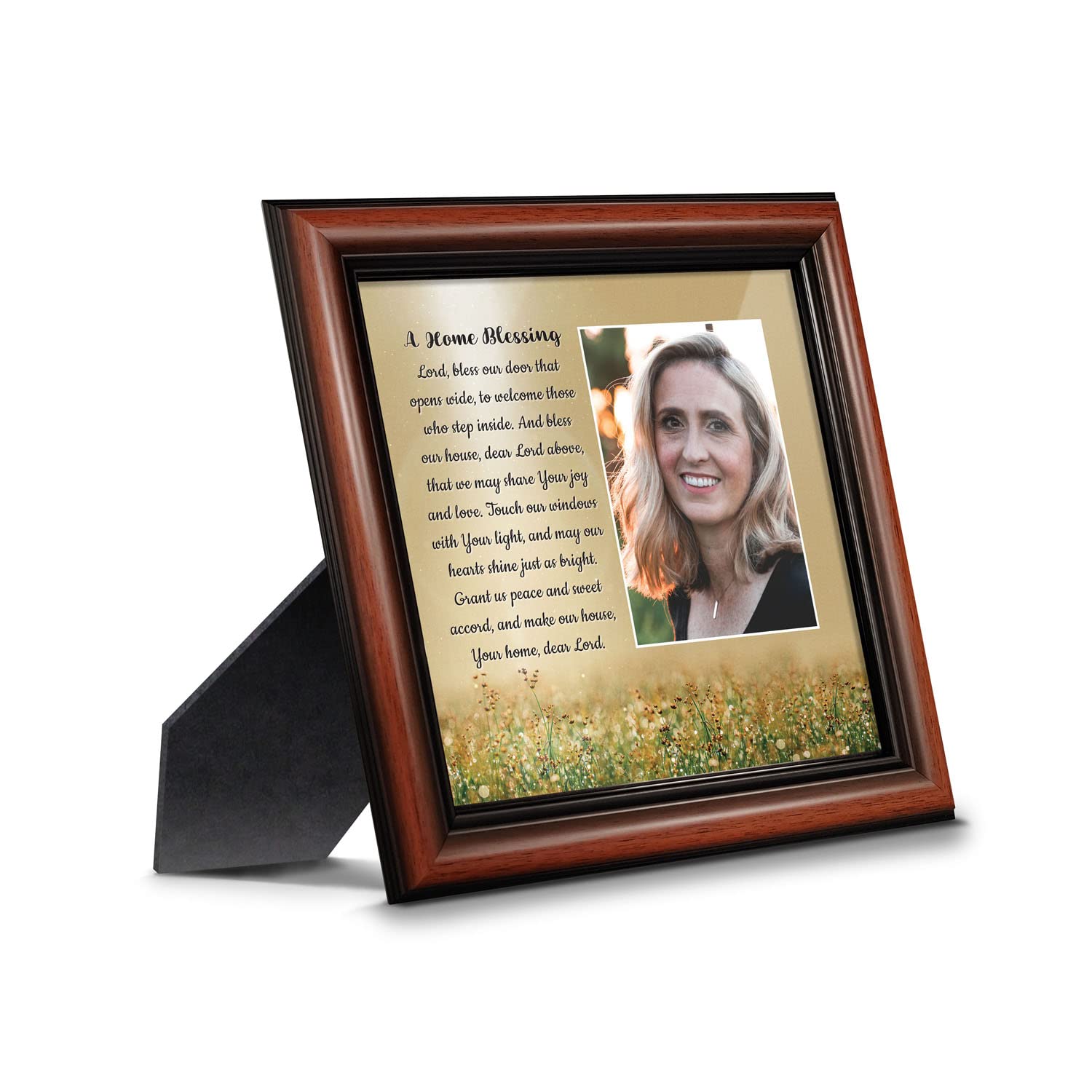God Bless This Home Sign - Inspirational Christian Wall Decor for Living Room, Bedroom & Entryway - Perfect Housewarming Gift & Home Blessing Decoration (6467W)