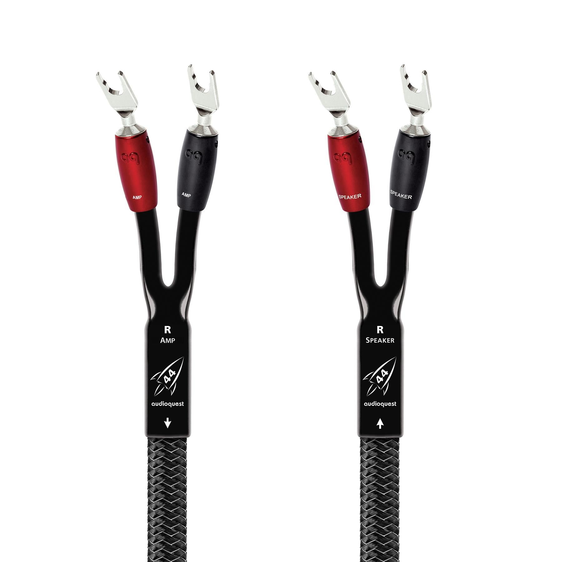 AudioQuest Rocket 44 High-Performance Speaker Cables - Premium Oxygen-Free Copper for Crystal Clear Audio - Perfect for Home Theater & Hi-Fi Sound Systems
