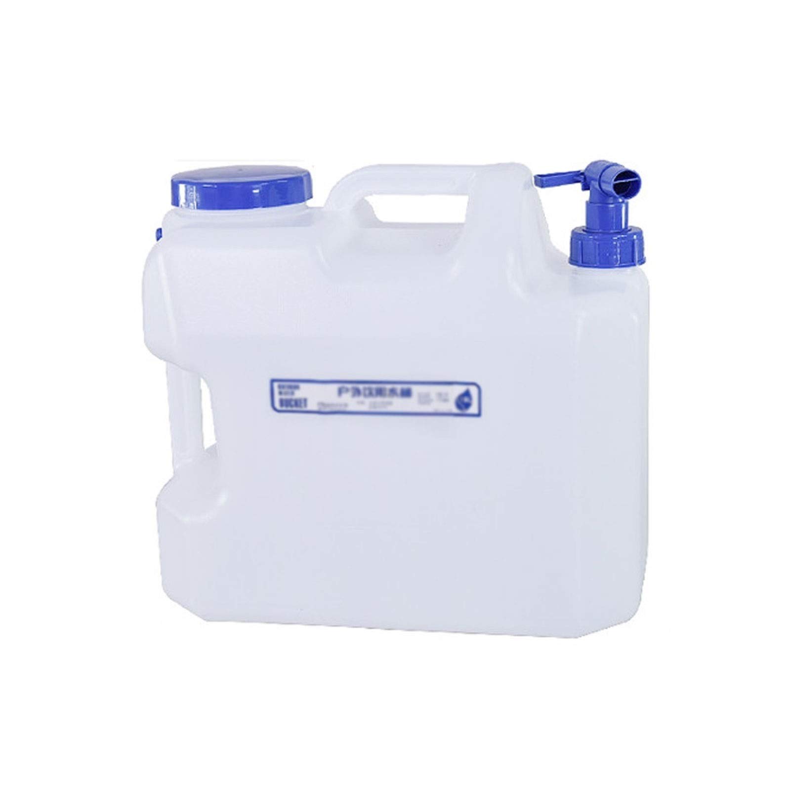 Portable Square Water Storage Container with Faucet - 5 Gallon Plastic Emergency Water Bucket for Camping, Hiking, Road Trips & Outdoor Adventures - Durable Thickened Design for Car Travel & Emergency Preparedness