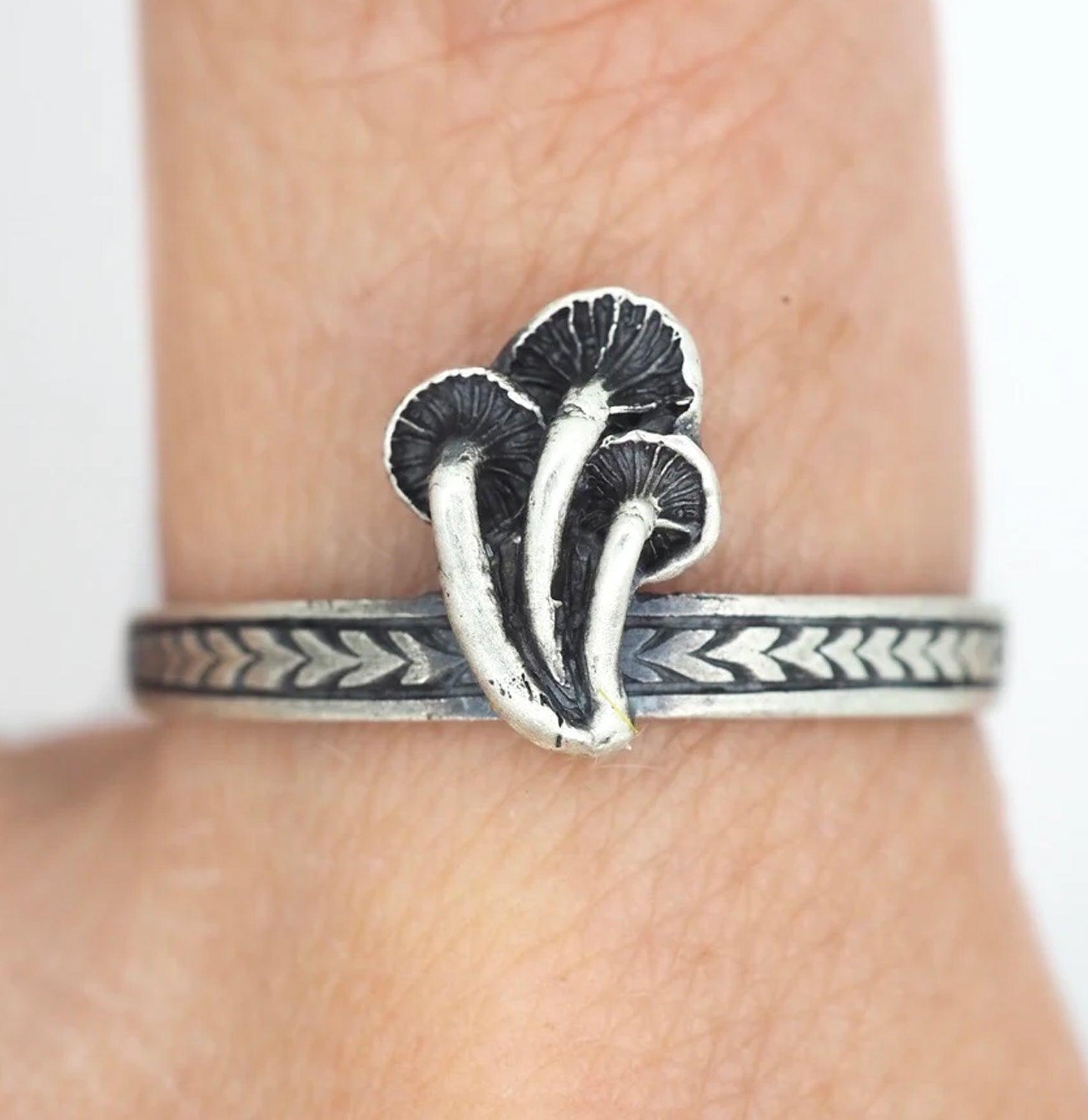 Little Mushroom Stacker Ring - Cute Adjustable Stackable Rings for Women - Perfect for Layering & Everyday Wear