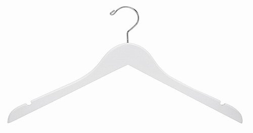 Premium White Wooden Clothes Hangers by Only Hangers® - Heavy Duty Wooden Hangers for Suits, Dresses & Coats - Perfect for Closet Organization & Wardrobe Storage