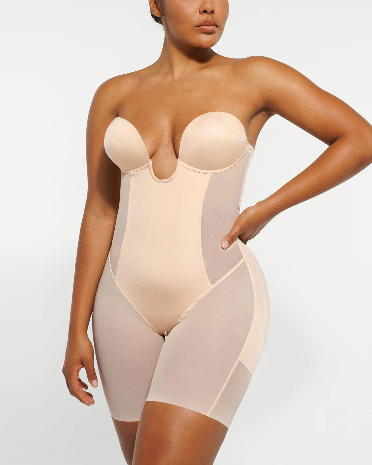 AirSlim® Deep Plunge Butt Lifting Bodysuit - Shapewear for Women, Tummy Control & Booty Enhancement | Perfect for Parties, Date Nights & Special Occasions
