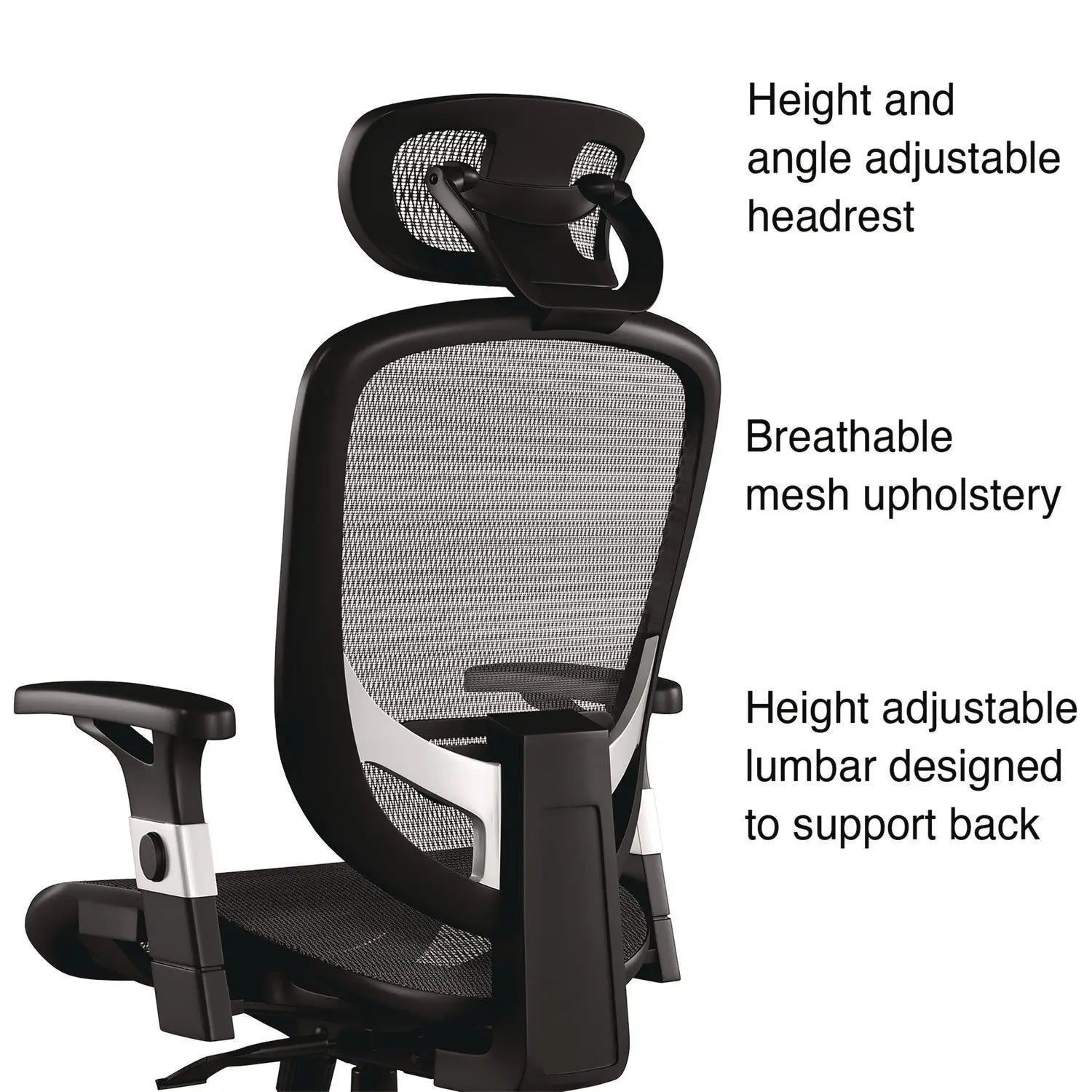Alera Minerva Ergonomic Mesh Office Chair with Adjustable Height & Swivel - Supports 275 lbs, Gray Seat & Back with Silver Base - Perfect for Home Office, Gaming & Workspaces
