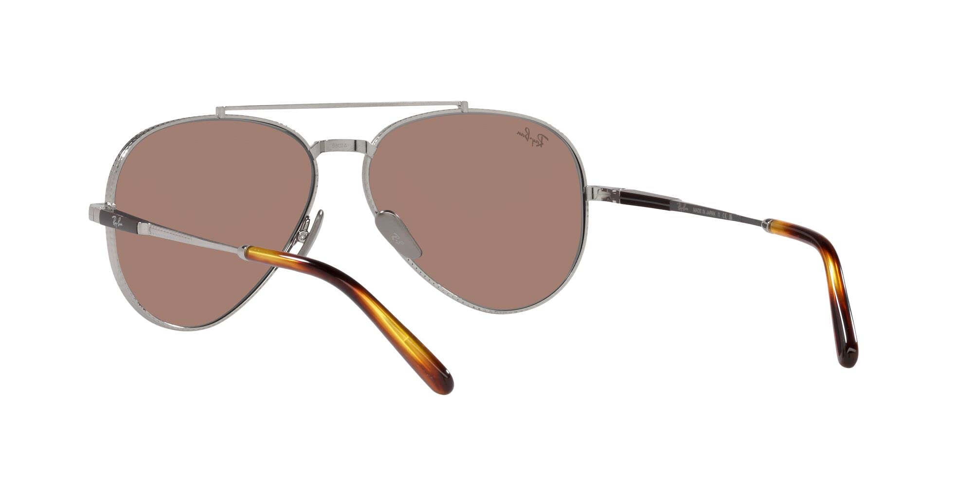 Ray-Ban RB8225 Aviator Titanium Sunglasses for Men & Women - Polarized UV Protection - Lightweight & Durable - Perfect for Driving, Travel & Outdoor Activities