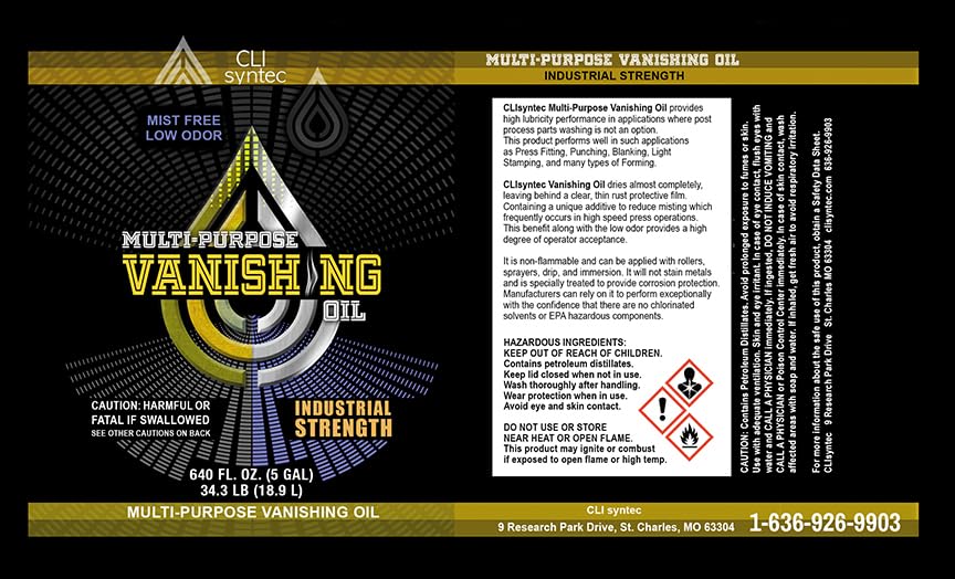 Premium Vanishing Oil (5 Gallon) - High-Performance Multi-Purpose Lubricant for Metal Drawing, Forming & Stamping | Ideal for Automotive, Industrial & DIY Metalworking Projects